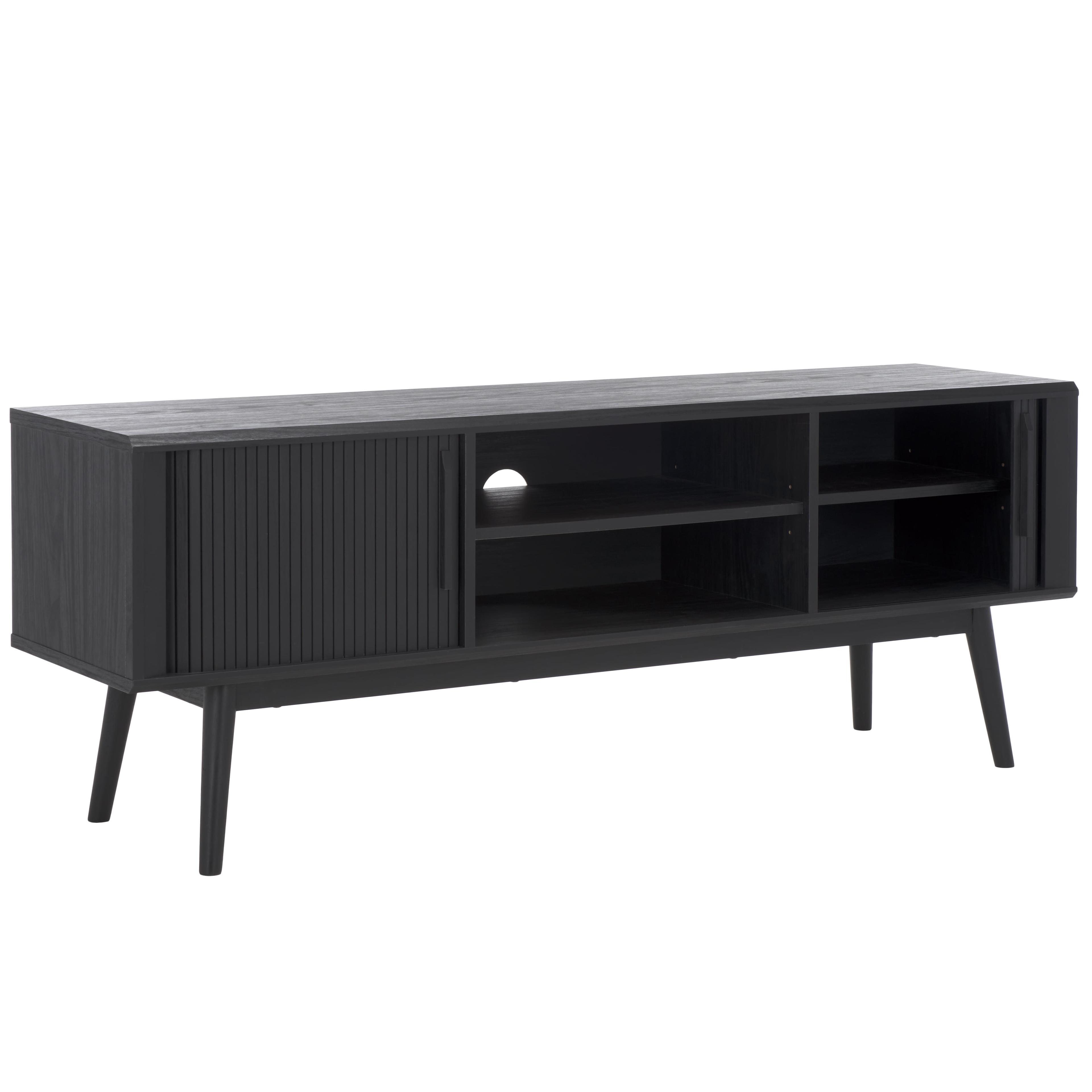 Aphra 2 Door 2 Shelf Media Stand - MED9624 - Black - Safavieh