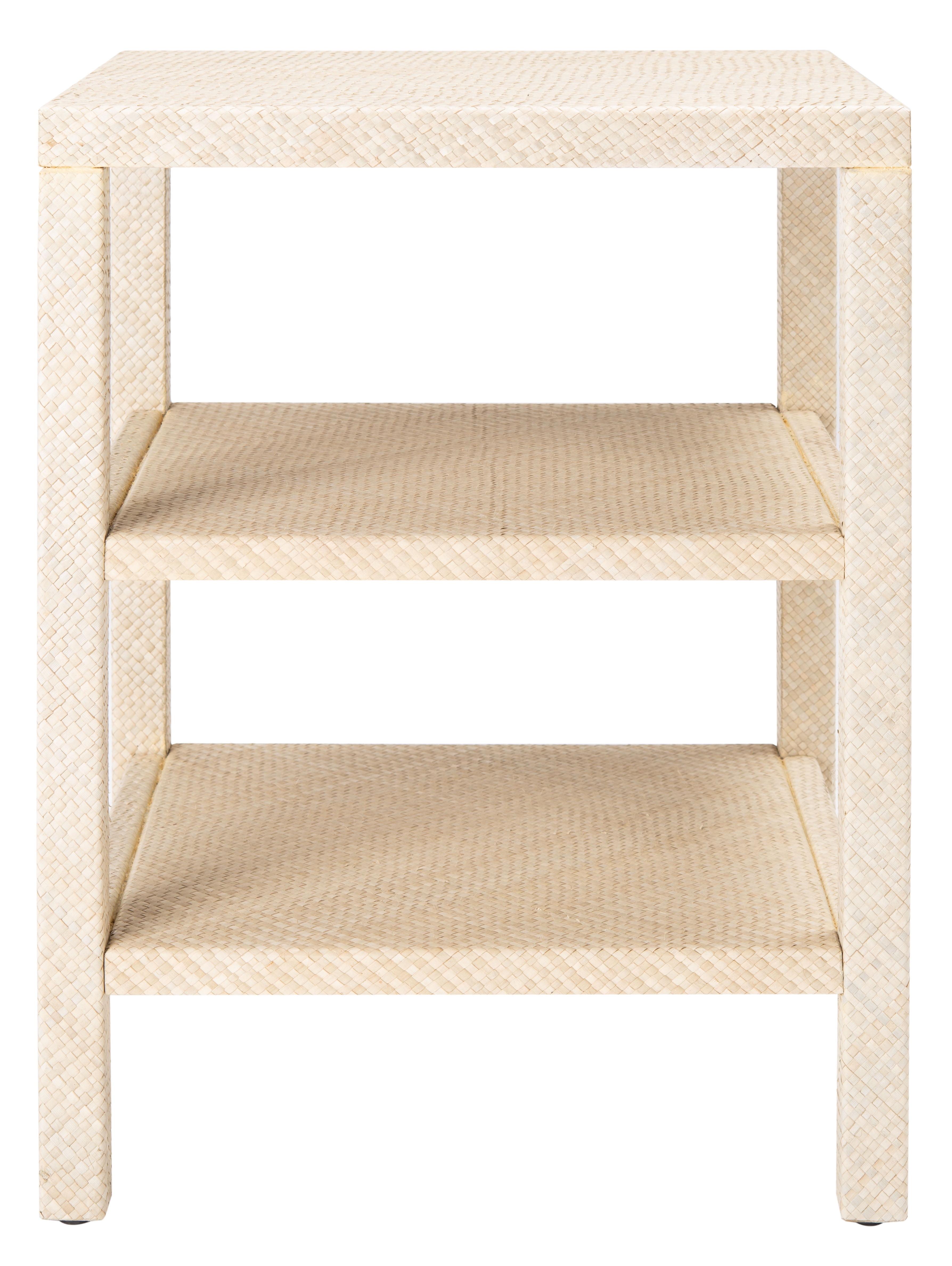 Apis Raffia 2 Shelf Accent Table - Light Natural - Safavieh.