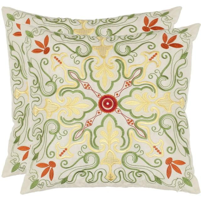 Safavieh Dean Embroidered Reversible Throw Pillow (Set of 2)