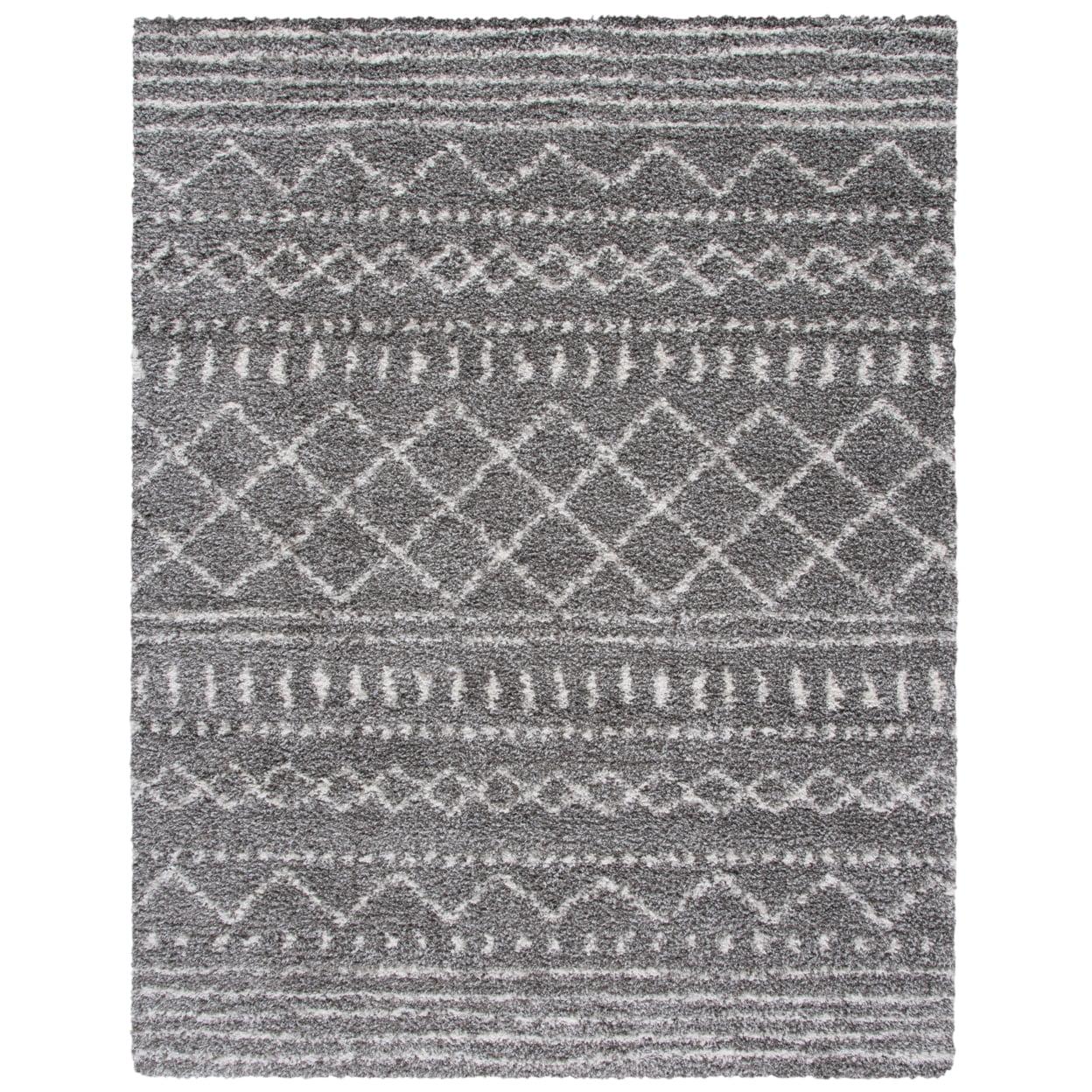 Arizona Shag ASG741 Power Loomed Indoor Area Rug - Brown/Ivory - 4'x6' - Safavieh