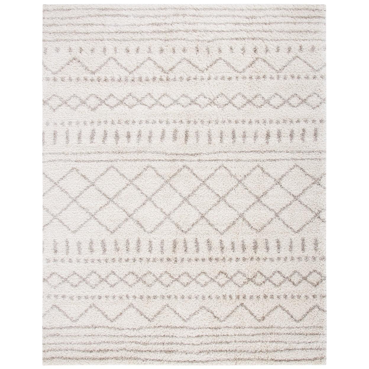 Arizona Shag ASG741 Power Loomed Indoor Area Rug - Ivory/Beige - 6'7"x9'2" - Safavieh
