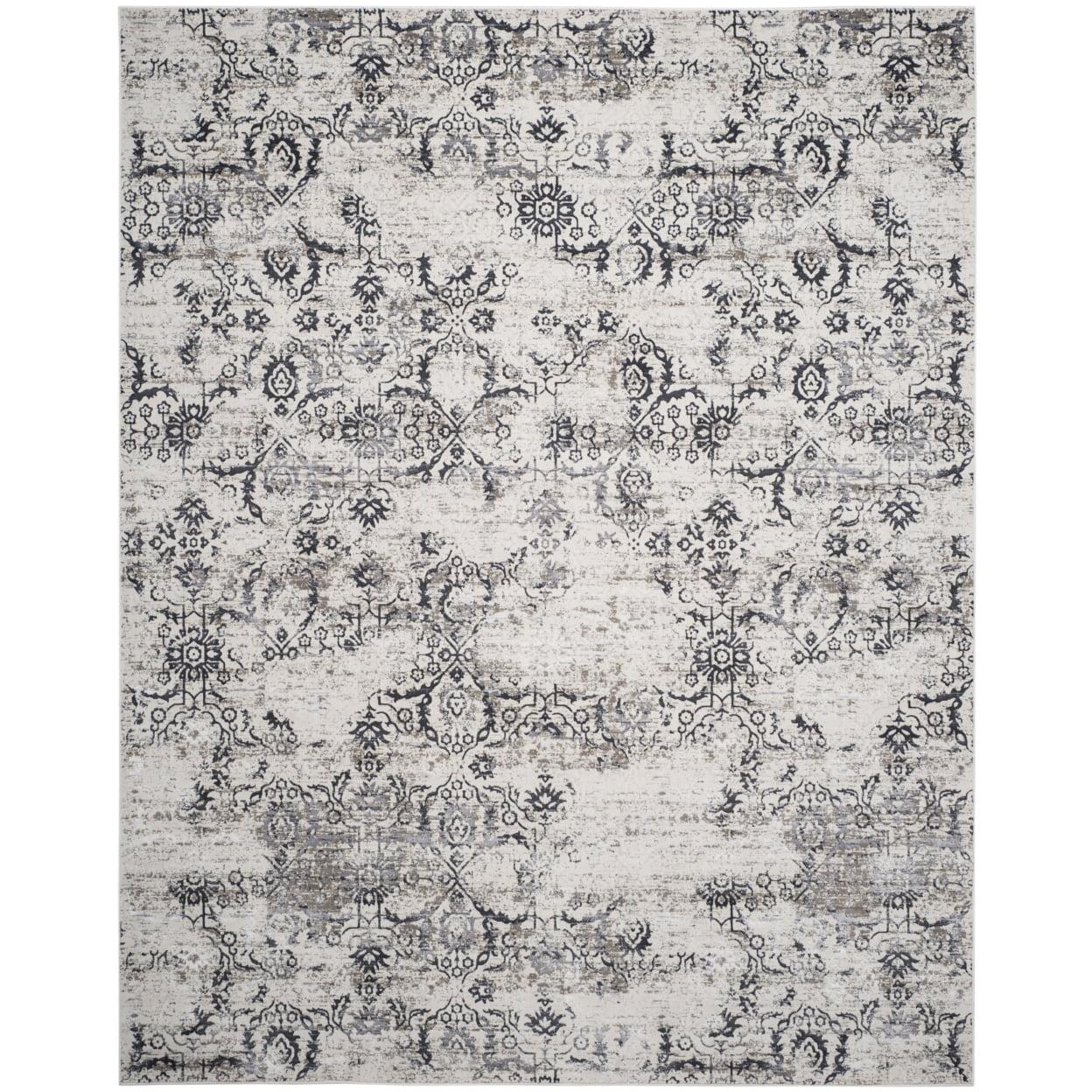 SAFAVIEH Artifact Emmeline Abstract Area Rug, Charcoal/Cream, 4' x 6'