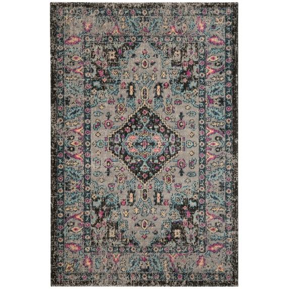 SAFAVIEH Artisan Blaze Oriental Area Rug, Light Grey/Black, 3'3" x 5'3"
