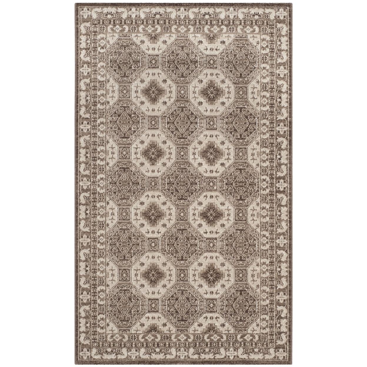 Artisan Brown & Ivory Geometric 8' x 10' Synthetic Rug