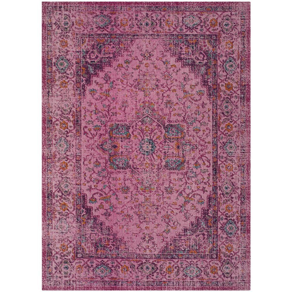 Fuchsia Traditional Rectangular 10' x 14' Area Rug