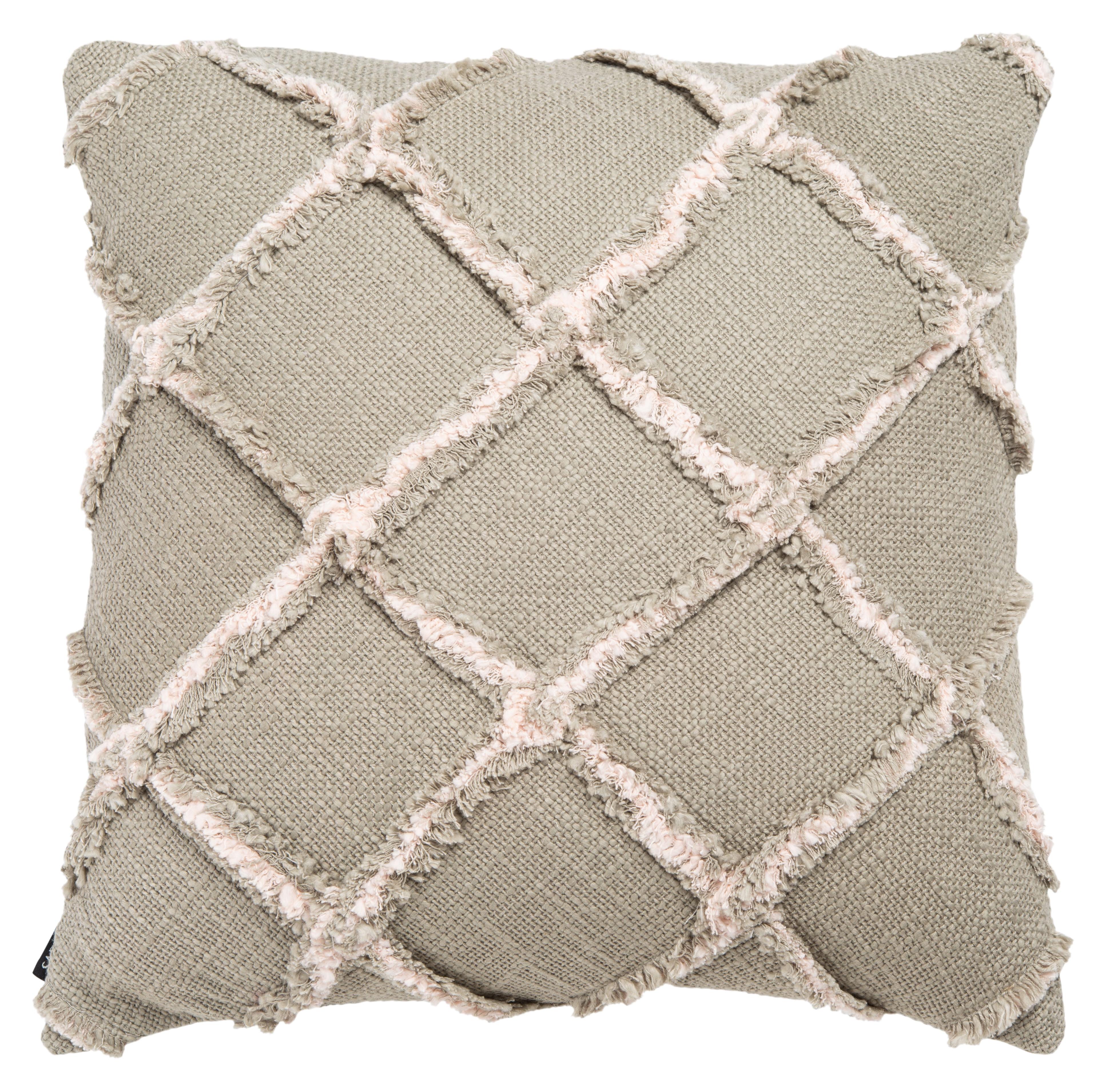 Ashlin Fringed Cotton Throw Pillow