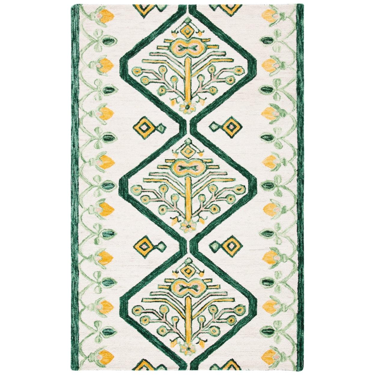 Aspen APN703 Hand Tufted Area Rug - Ivory/Yellow - 3'x5' - Safavieh.