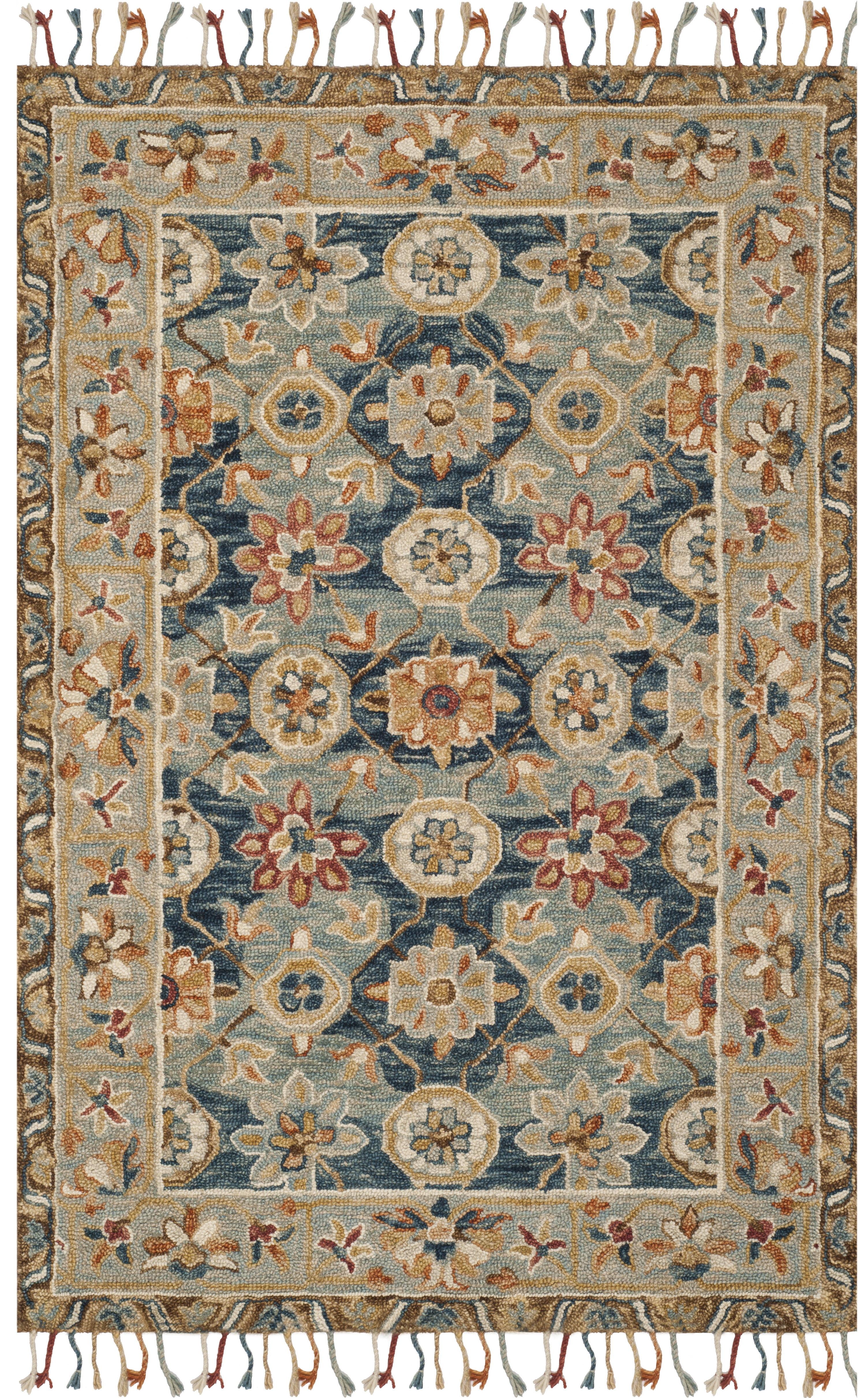 Aspen APN110 Hand Tufted Accent Rug - Grey/Navy - 3'x5' - Safavieh.