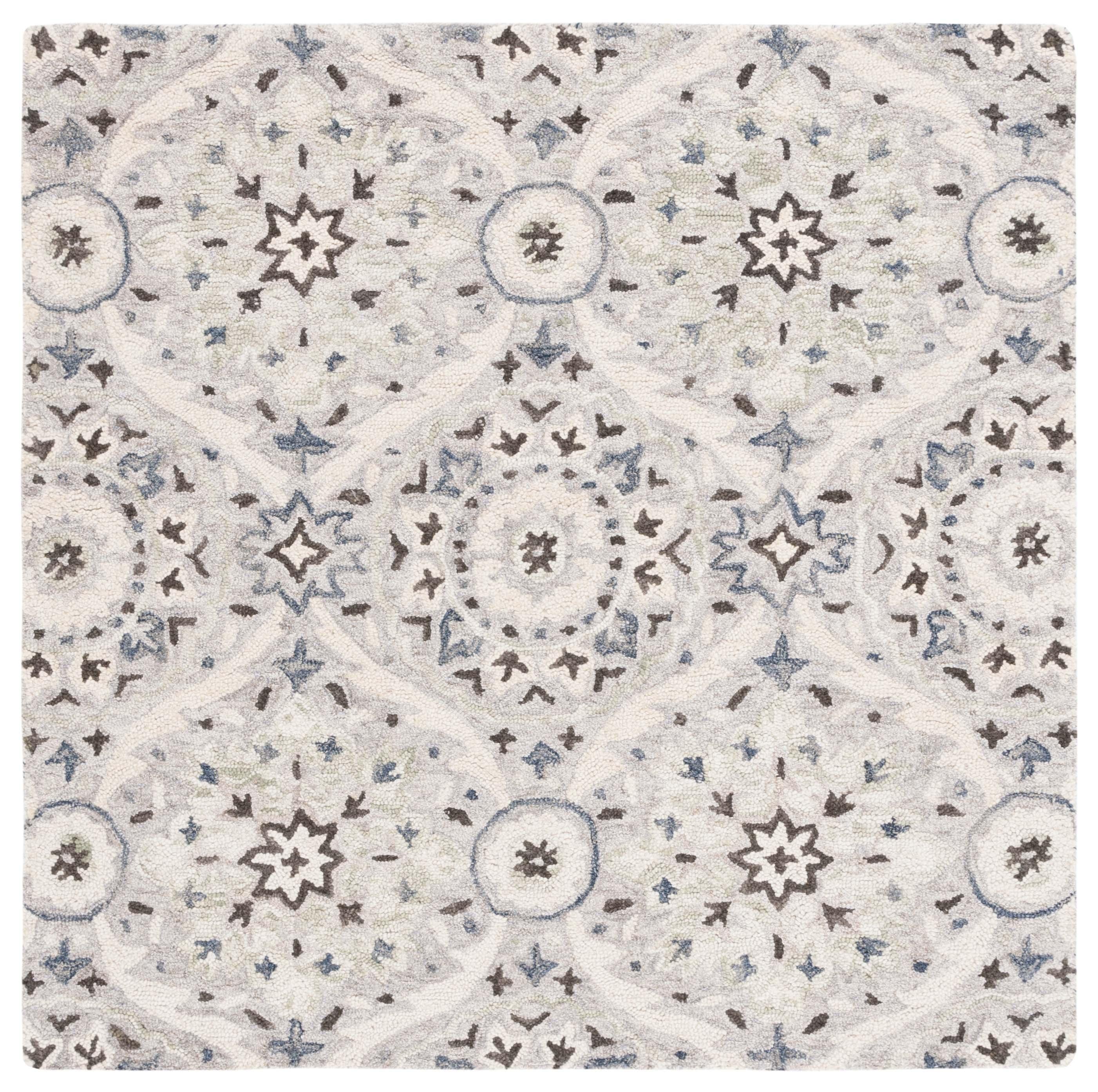 Aspen APN141 Hand Tufted Area Rug - Beige/Grey - 5'x5' - Safavieh.