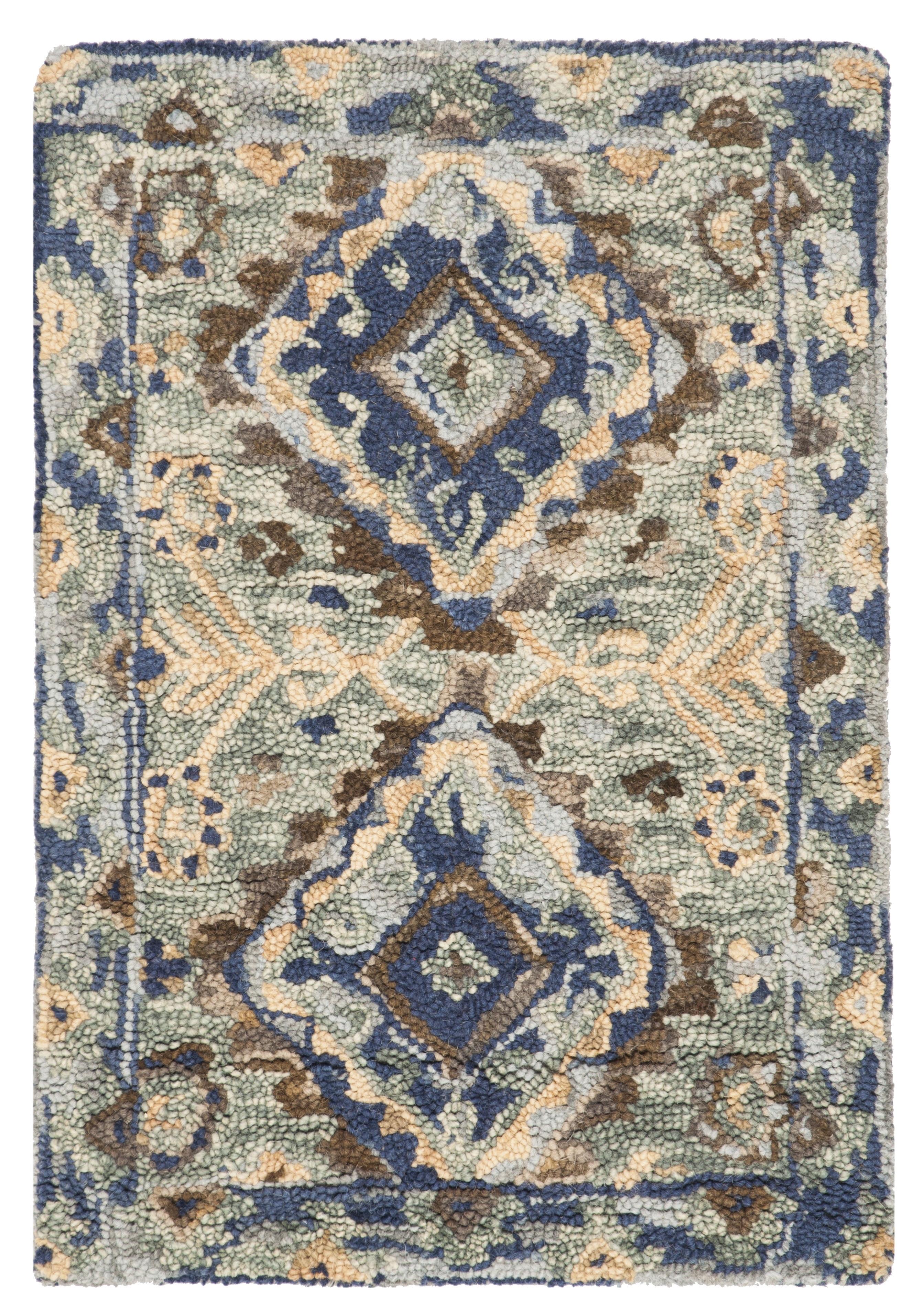 Aspen APN504 Hand Tufted Accent Rug - Blue/Beige - 3'x5' - Safavieh.