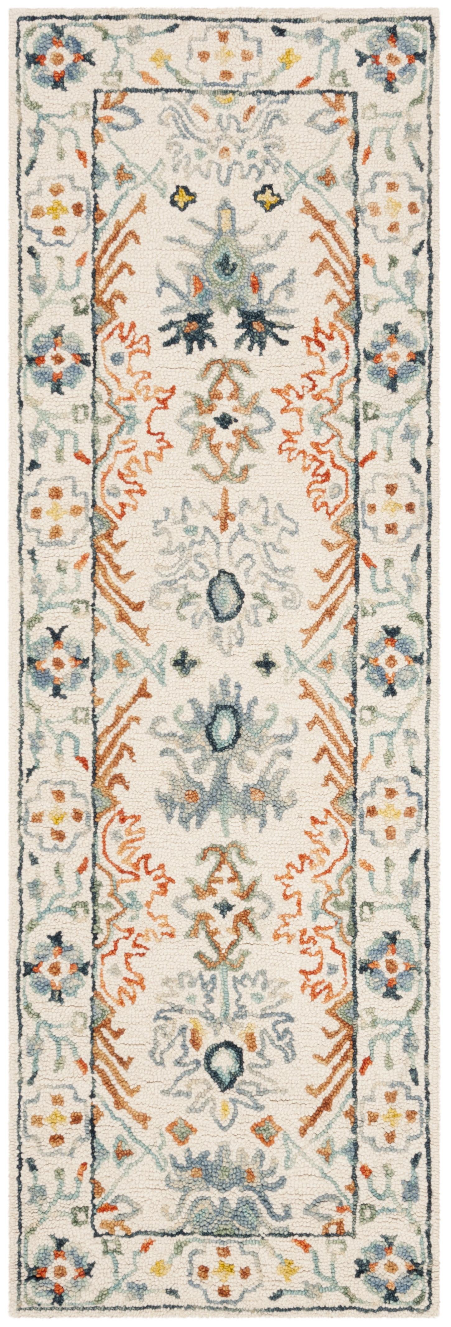 Aspen APN310 Hand Tufted Indoor Runner Rug - Ivory/Blue - 2'3"x19' - Safavieh