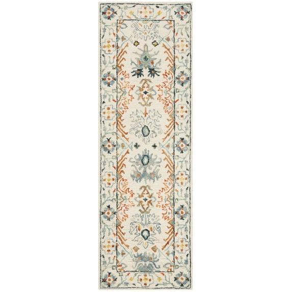 Aspen APN310 Hand Tufted Indoor Runner Rug - Ivory/Blue - 2'3"x19' - Safavieh