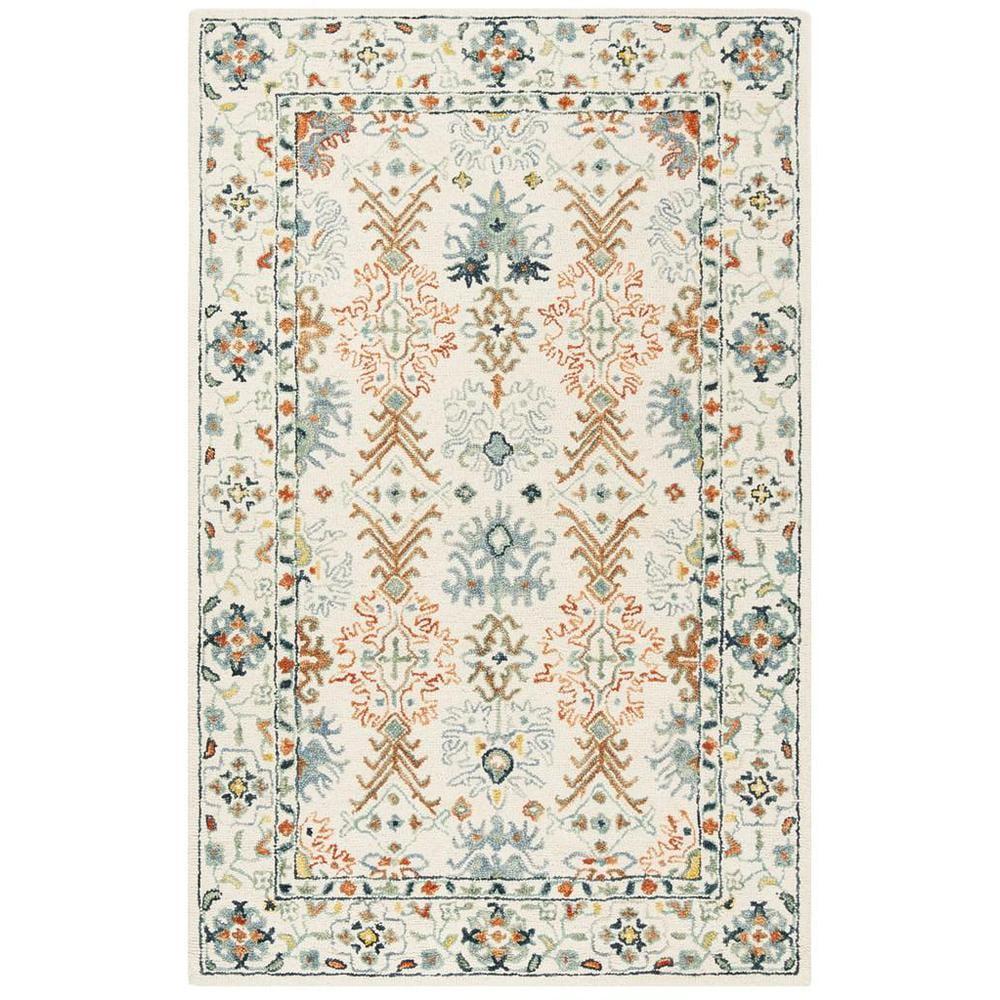 Aspen APN310 Hand Tufted Indoor Area Rug - Ivory/Blue - 6'x9' - Safavieh