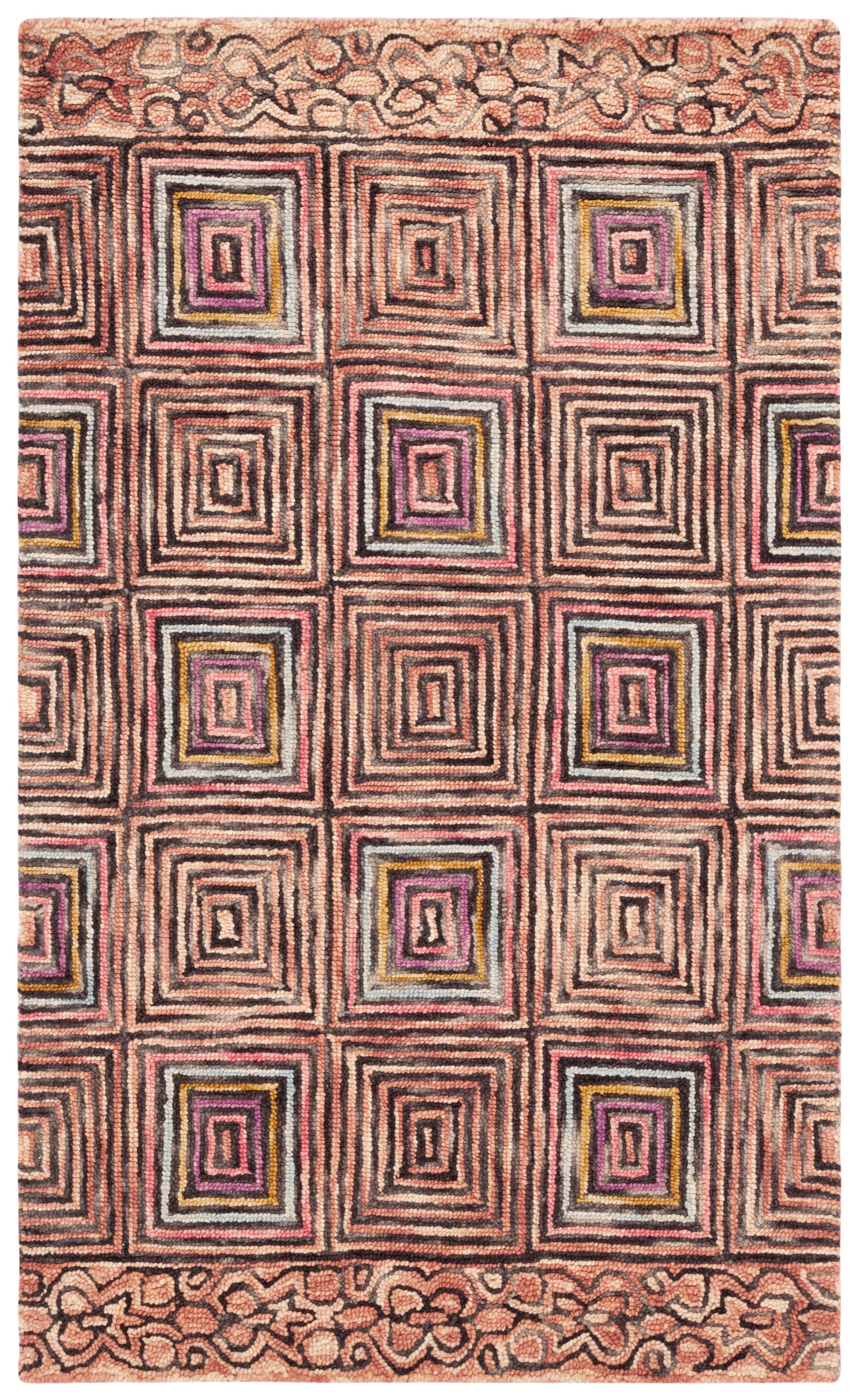 Aspen APN285 Hand Tufted Indoor Accent Rug - Pink/Blue - 3'x5' - Safavieh
