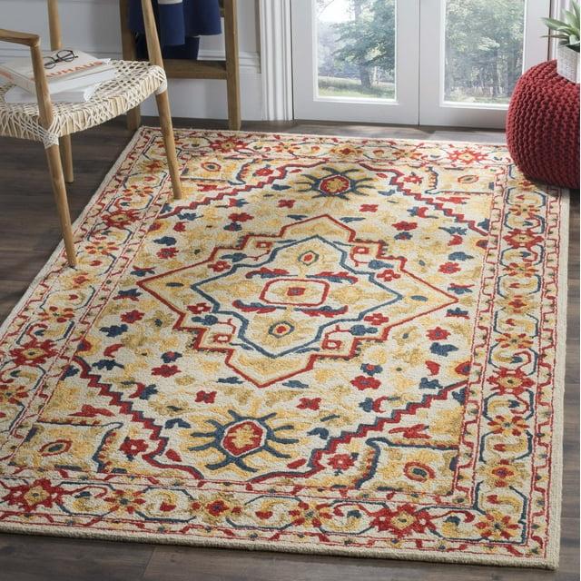 Aspen APN705 Hand Tufted Area Rug - Ivory/Multi - 8'x10' - Safavieh.