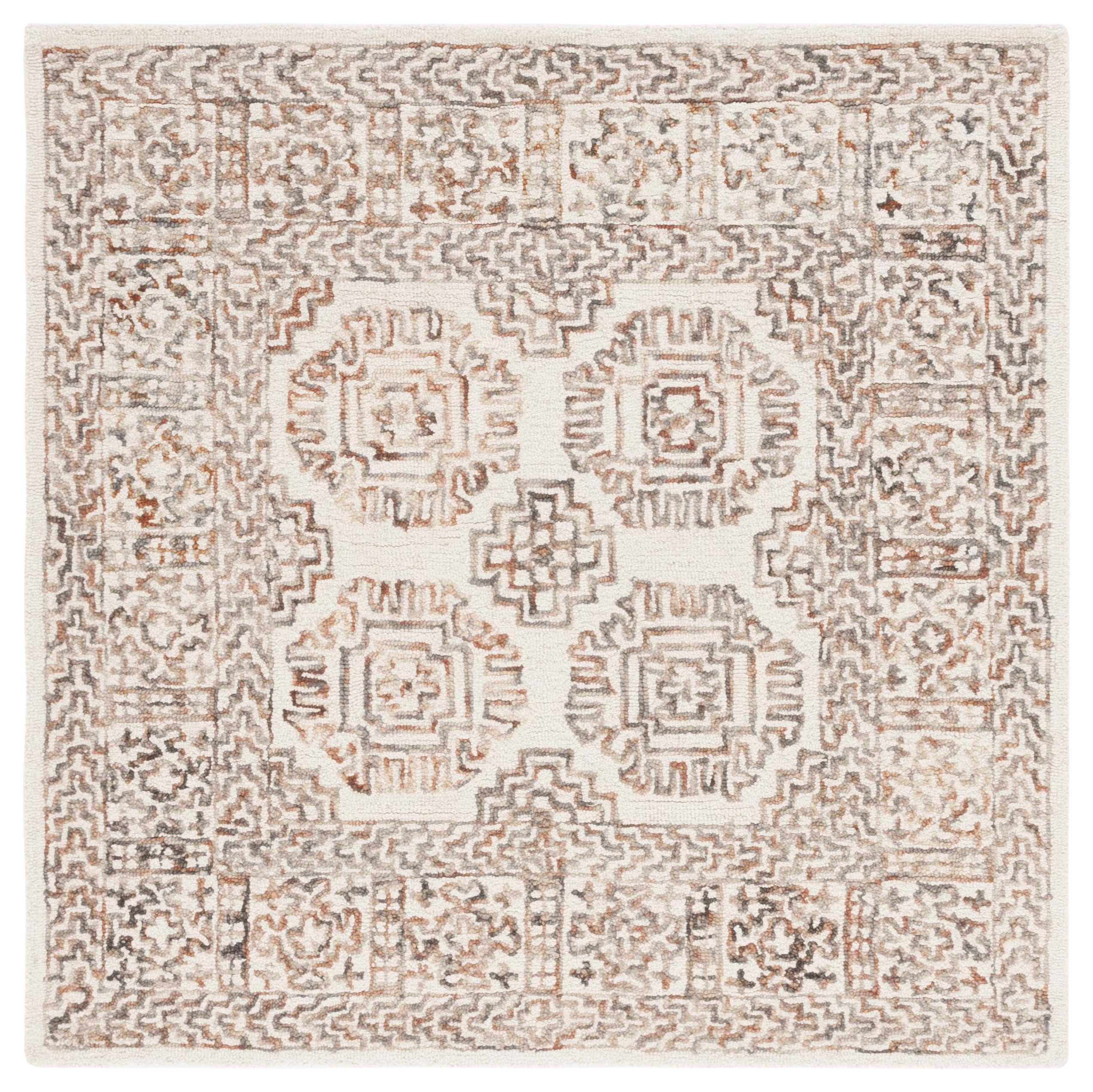 Aspen APN132 Hand Tufted Area Rug  - Ivory/Sage - 5'x5' - Safavieh.