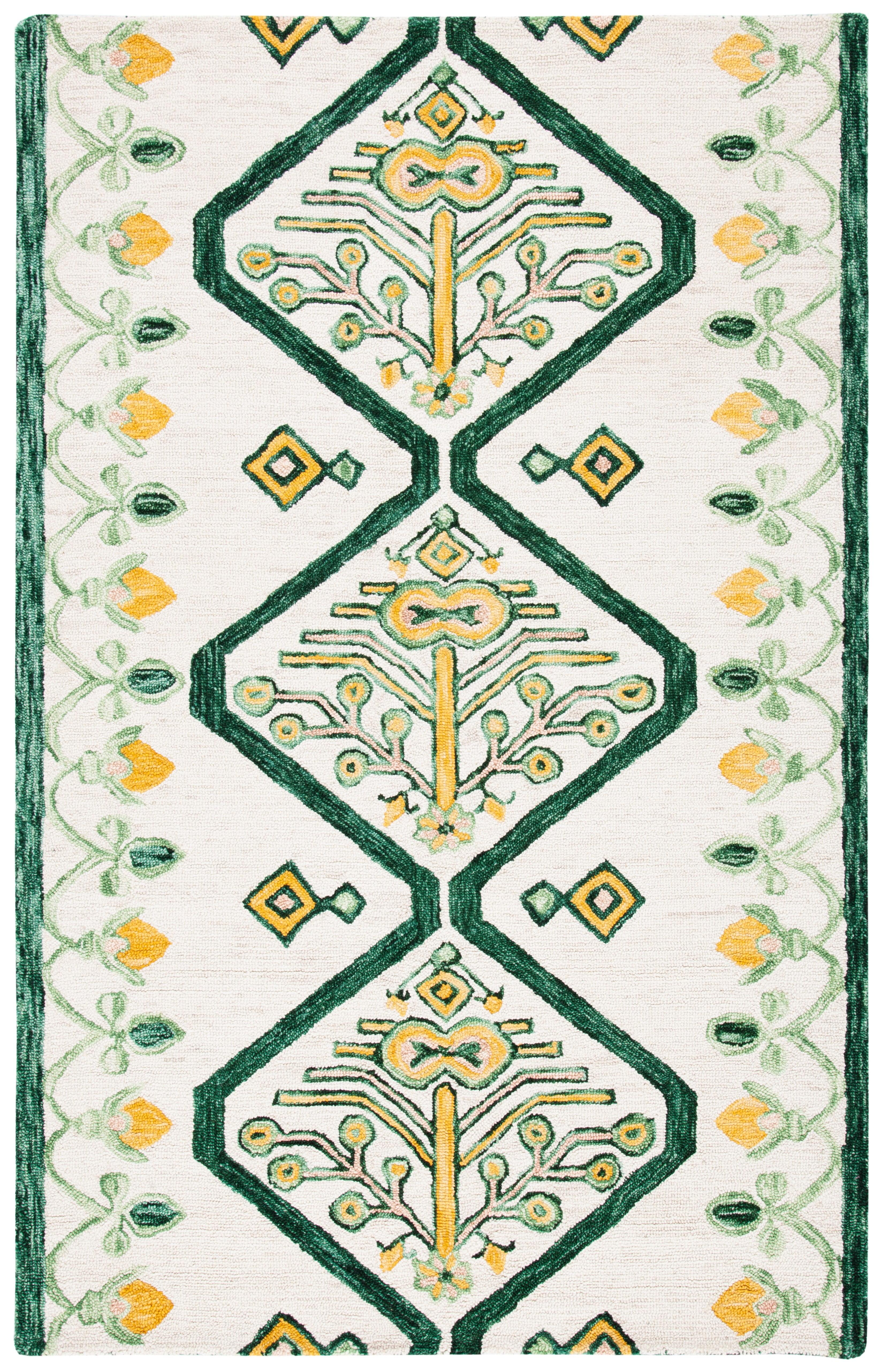 Aspen APN703 Hand Tufted Area Rug - Ivory/Yellow - 3'x5' - Safavieh.
