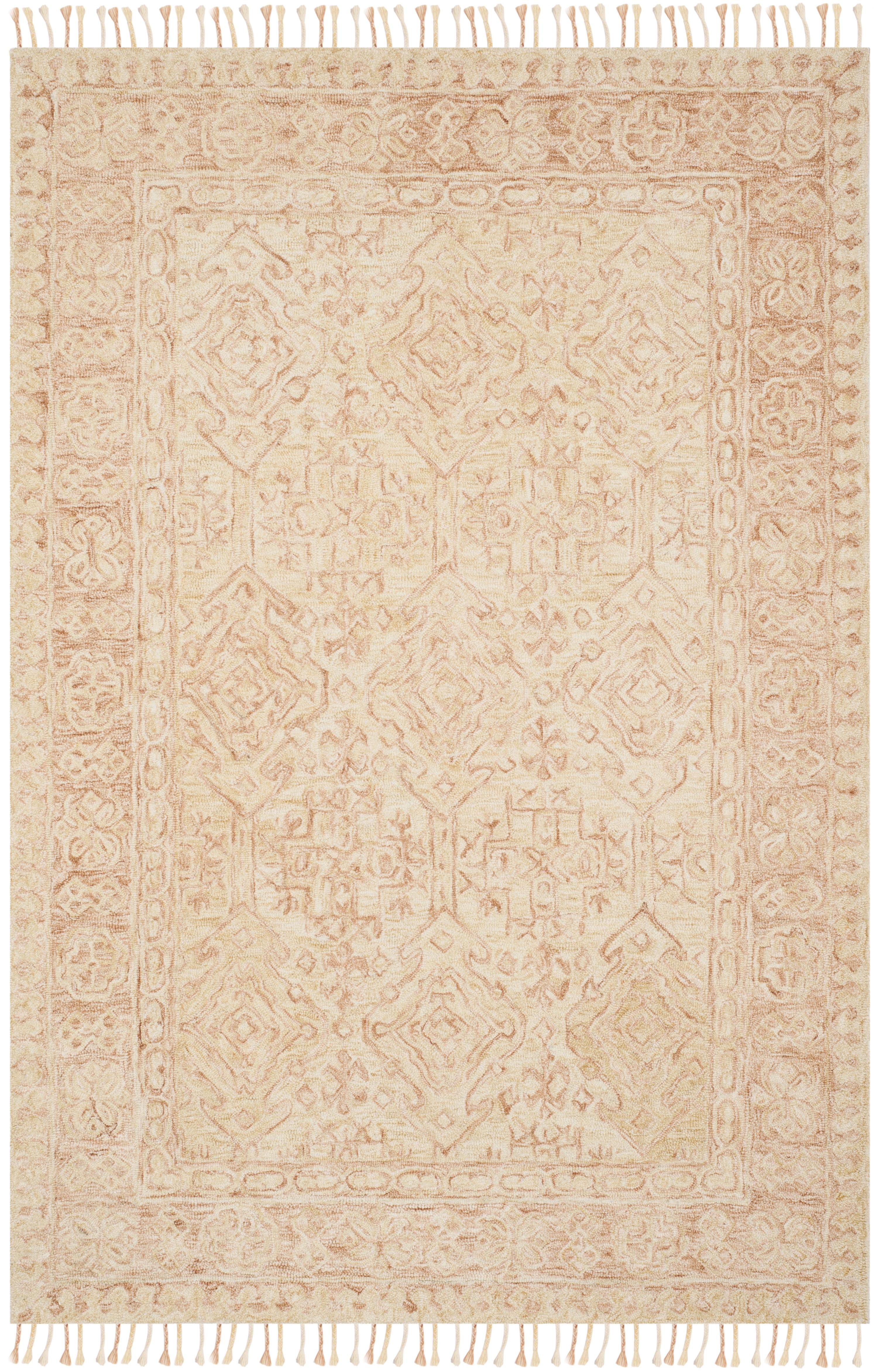 Aspen W/ Tassels APN225 Hand Tufted Indoor Area Rug - Ivory/Blush - 9'x12' - Safavieh