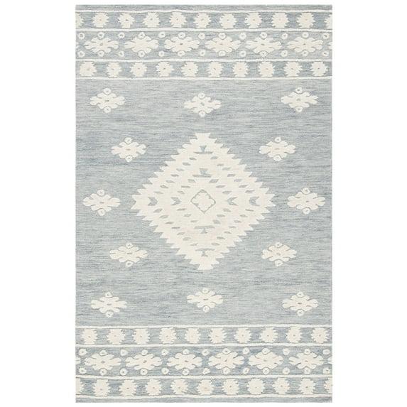 SAFAVIEH Aspen Kerry Geometric Area Rug, Light Grey/Ivory, 3' x 5'