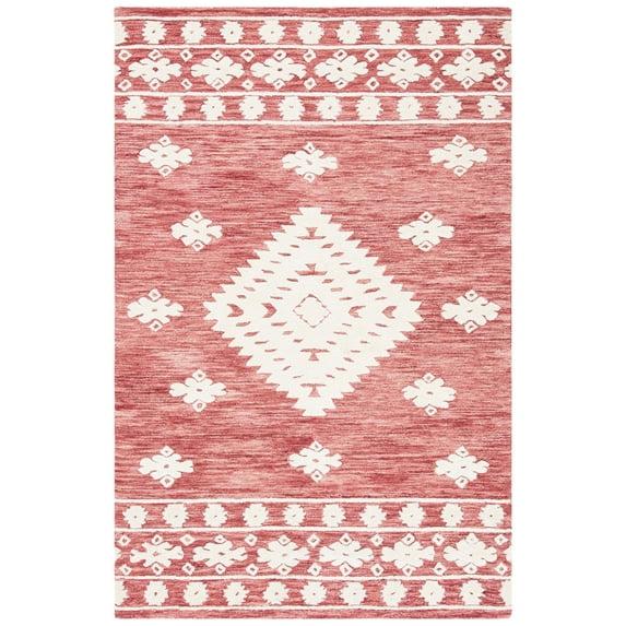 Aspen APN550 Hand Tufted Indoor Accent Rug - Rust/Ivory - 4'x6' - Safavieh