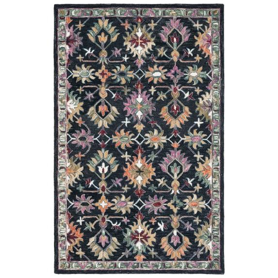 Aspen APN135 Hand Tufted Area Rug  - Black/Pink - 4'x6' - Safavieh.