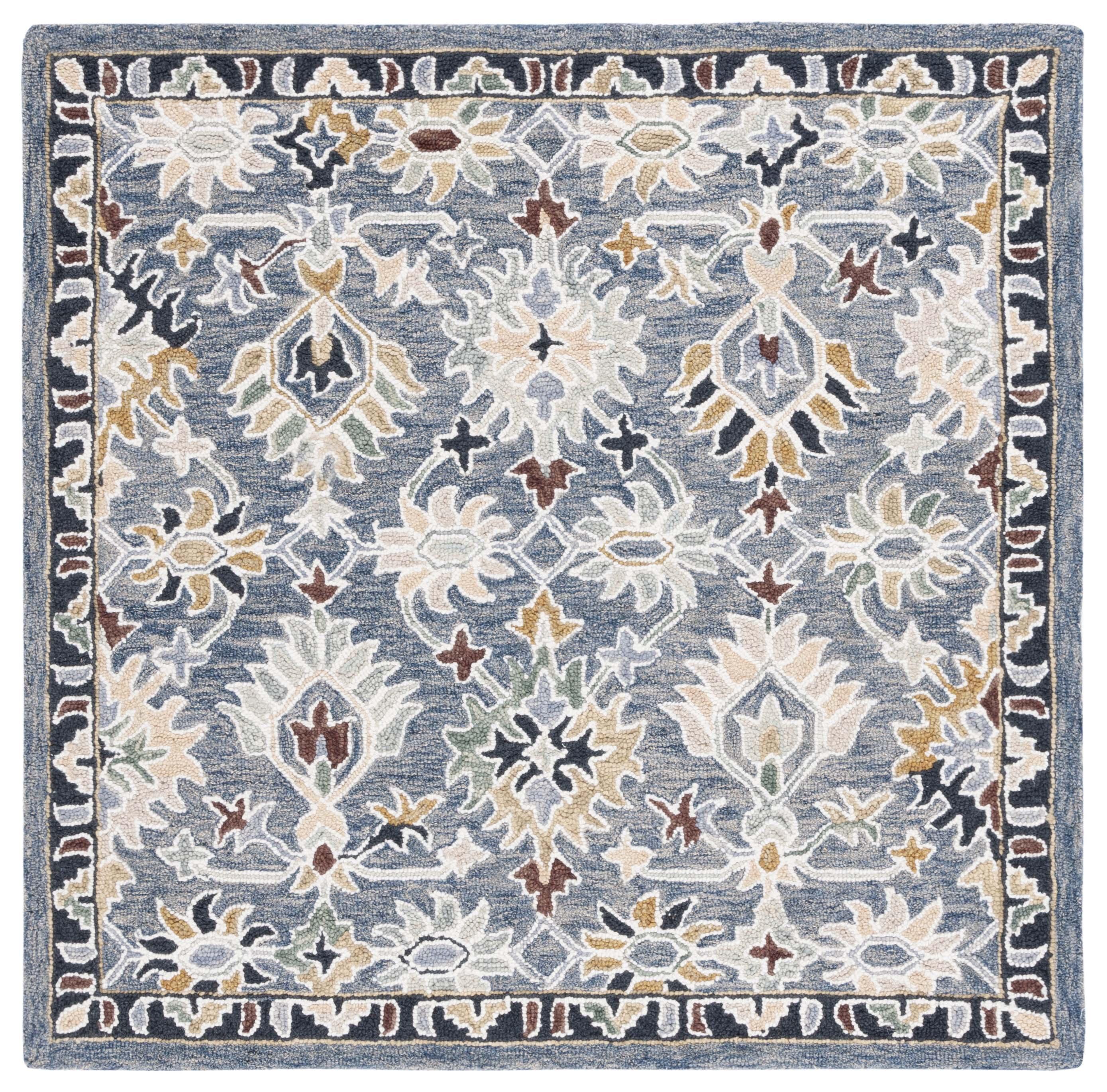 Aspen APN135 Hand Tufted Area Rug - Grey/Sage - 5'x5' - Safavieh.