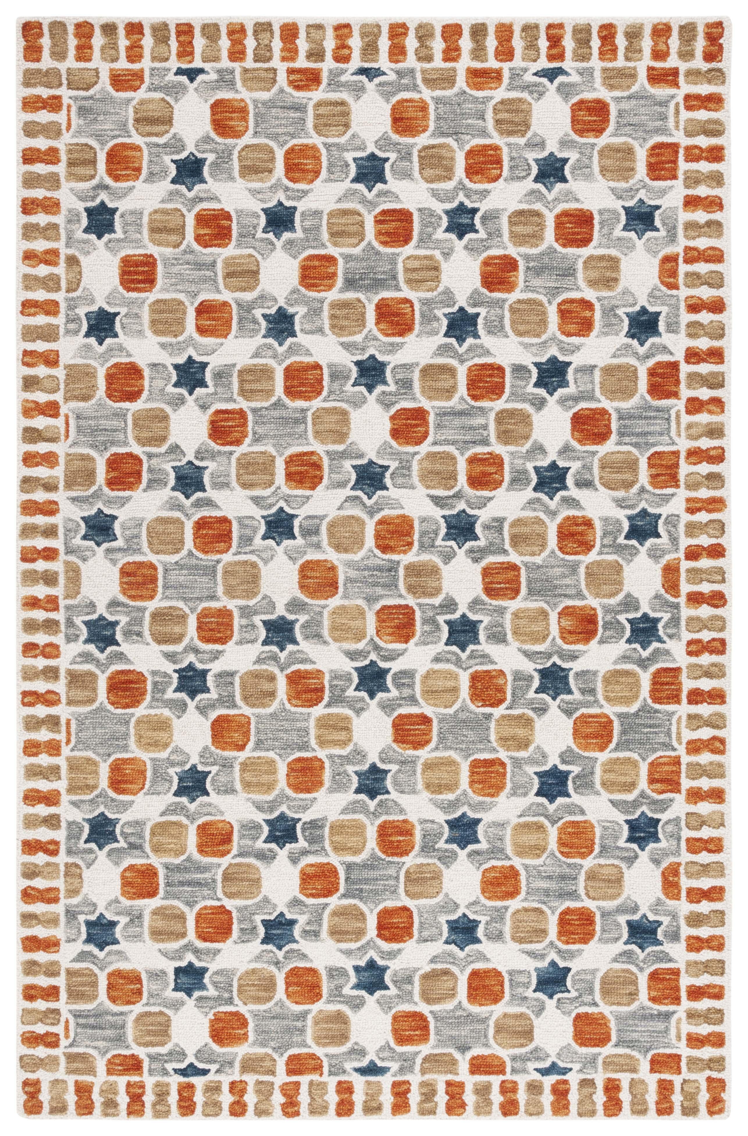 Aspen APN128 Hand Tufted Area Rug  - Ivory/Grey - 3'x5' - Safavieh.