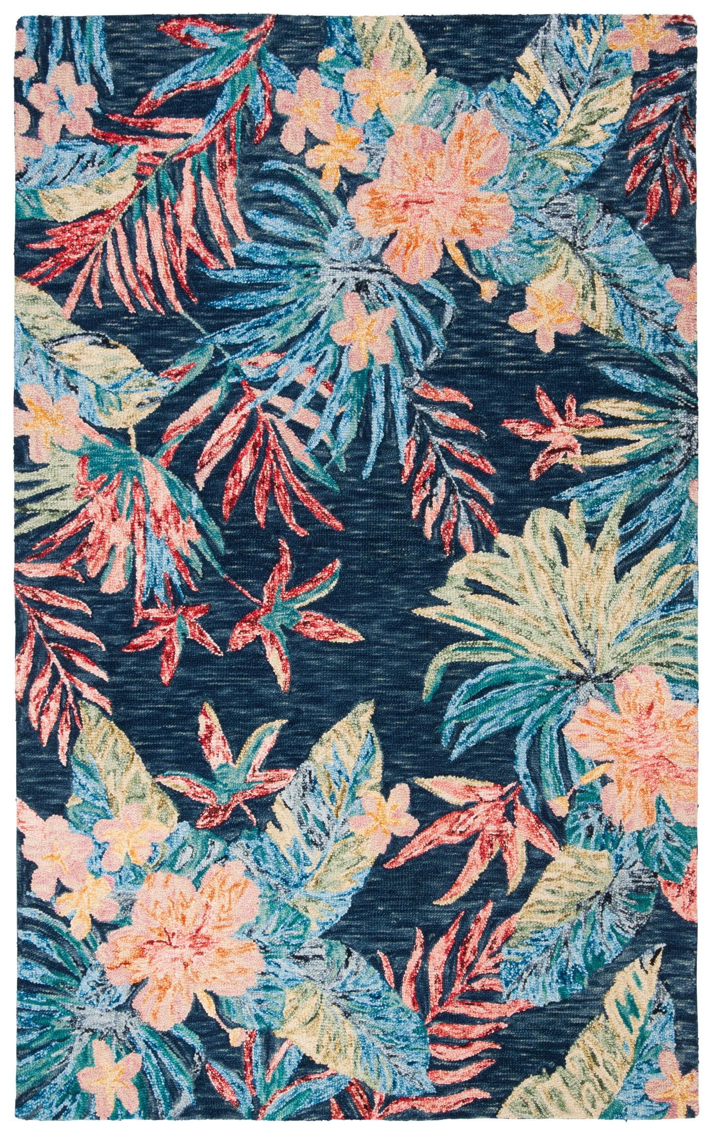 Aspen APN524 Hand Tufted Accent Rug - Blue/Pink - 2'x3' - Safavieh.