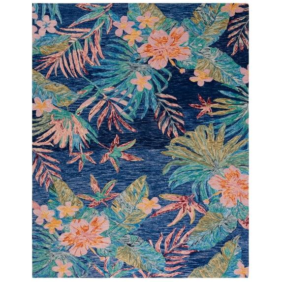 Aspen APN524 Hand Tufted Area Rug - Blue/Pink - 8'9"x11'9" - Safavieh.