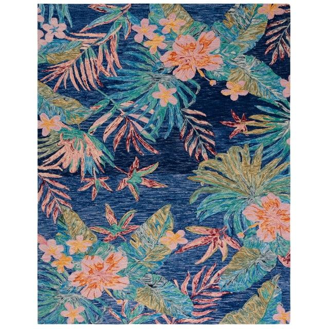 Aspen APN524 Hand Tufted Area Rug - Blue/Pink - 8'9"x11'9" - Safavieh.