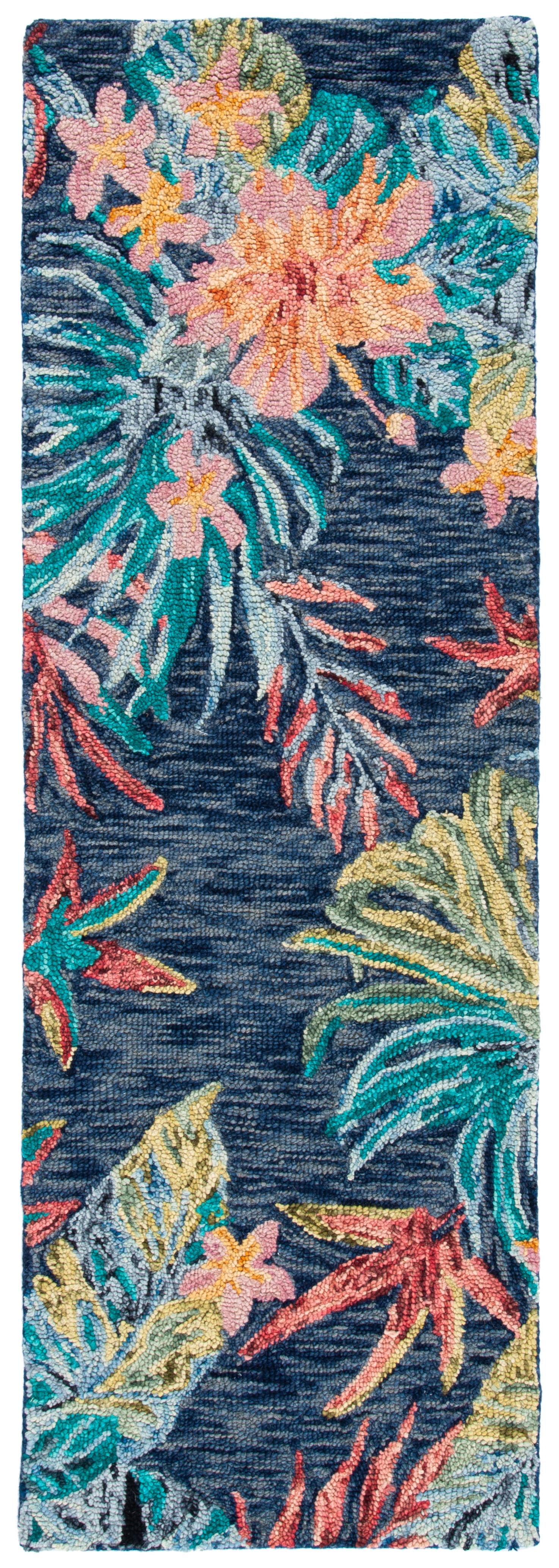 Aspen APN524 Hand Tufted Accent Rug - Blue/Pink - 2'3"x5' - Safavieh.