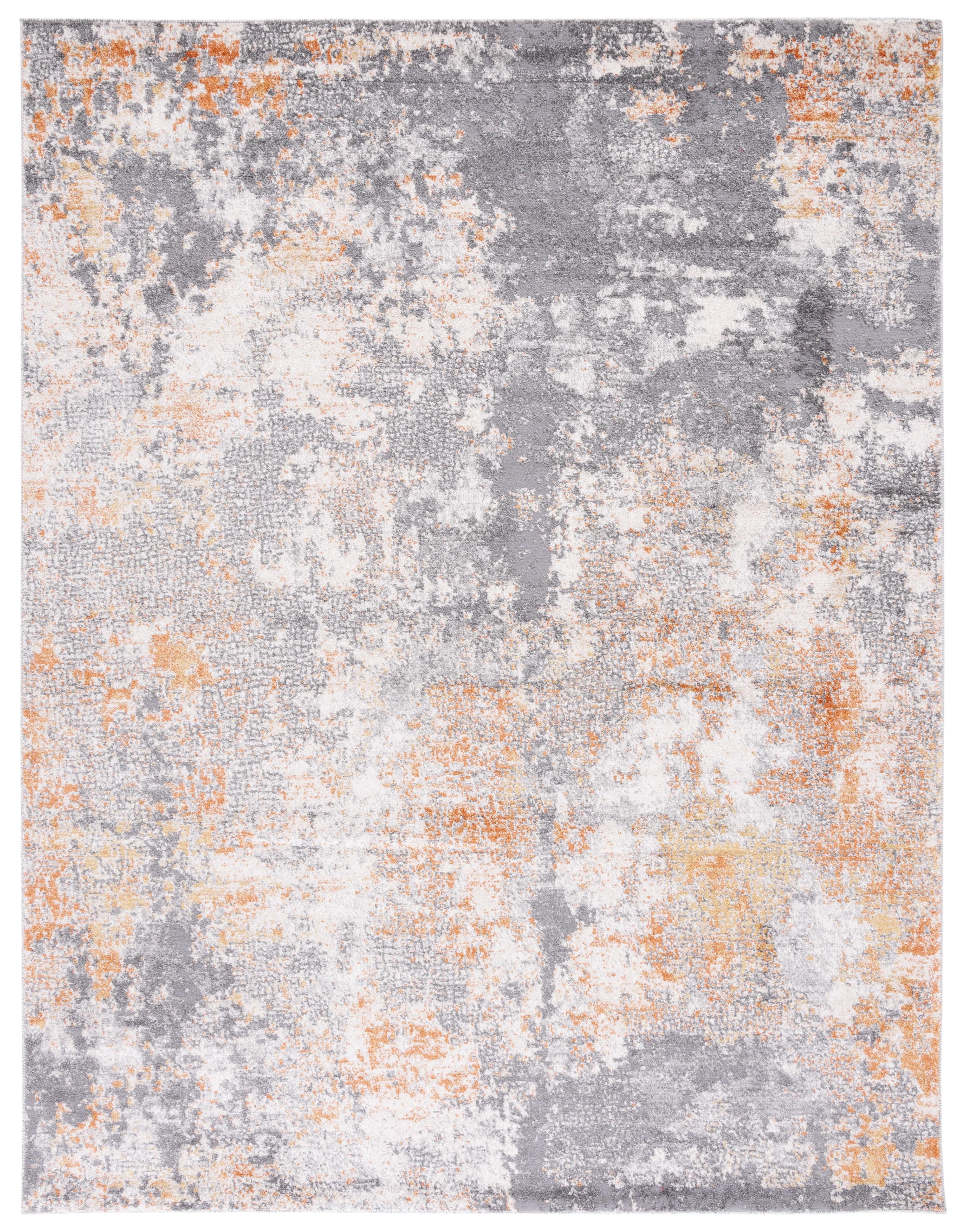 Aston ASN710 Power Loomed Area Rug - Grey/Gold - 8'9"x11'9" - Safavieh.