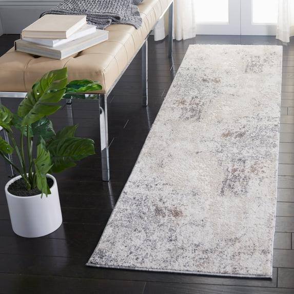 Aston ASN708 Power Loomed Indoor Runner Rug - Ivory/Grey - 2'x9' - Safavieh