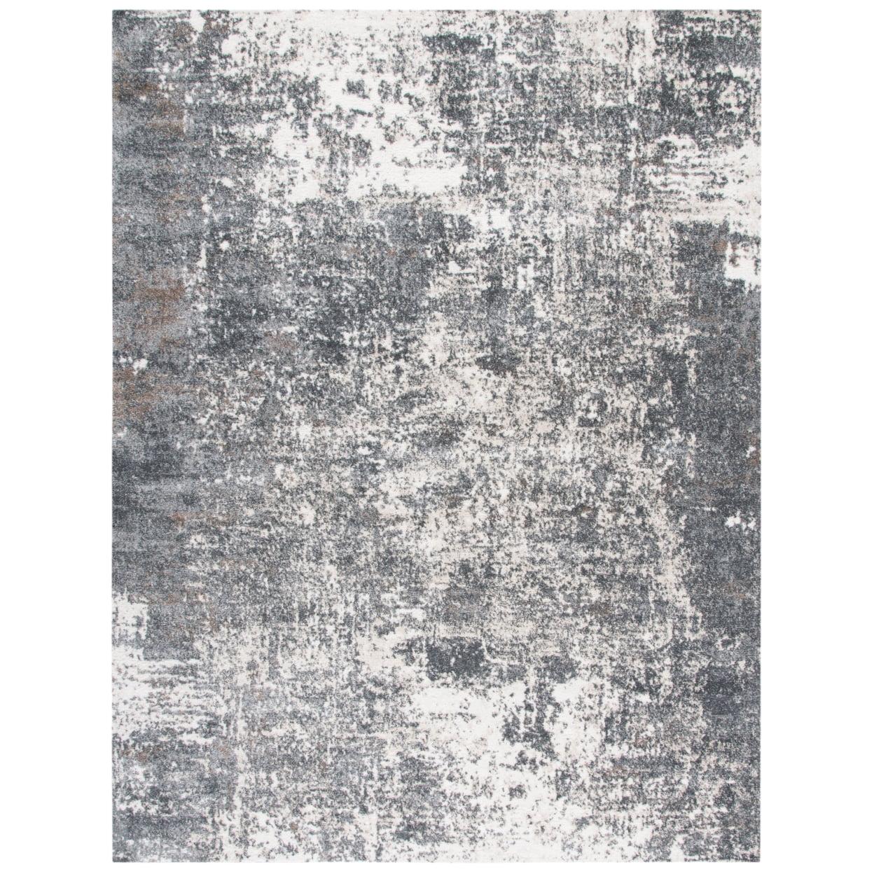 Aston ASN705 Power Loomed Indoor Area Rug - Grey/Ivory - 9'x12' - Safavieh