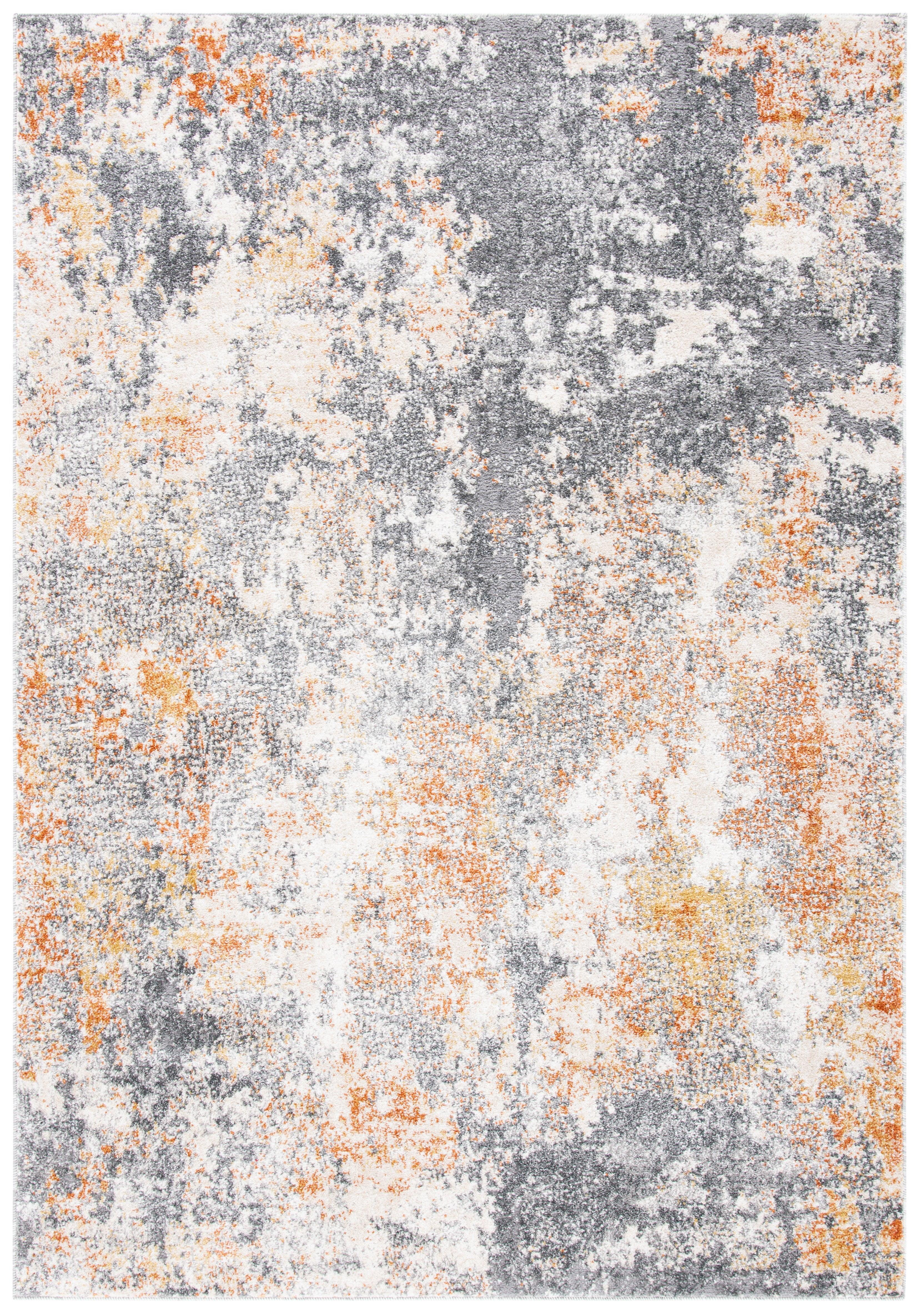 Banelly Abstract Gray/Yellow Area Rug