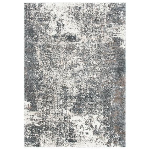 Aston ASN705 Power Loomed Indoor Accent Rug - Grey/Ivory - 4'x6' - Safavieh