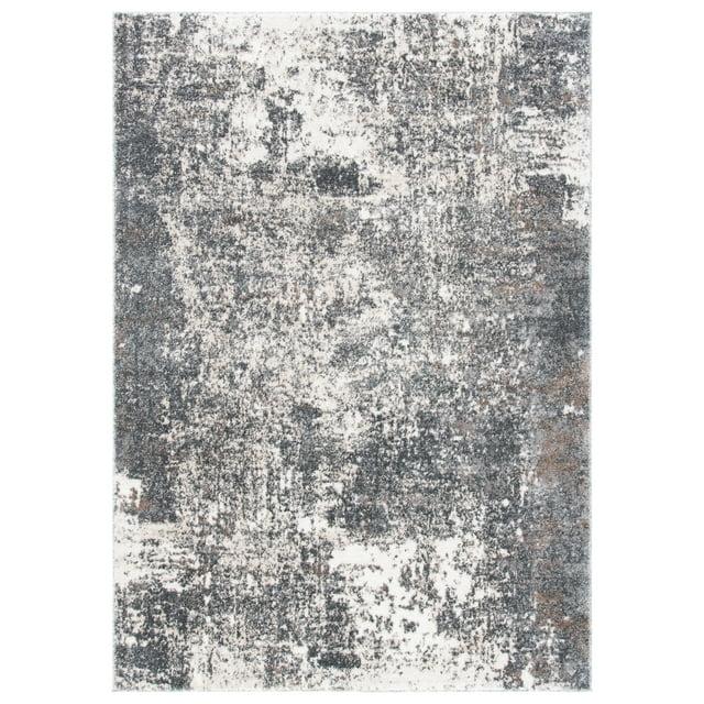 Aston ASN705 Power Loomed Indoor Accent Rug - Grey/Ivory - 4'x6' - Safavieh