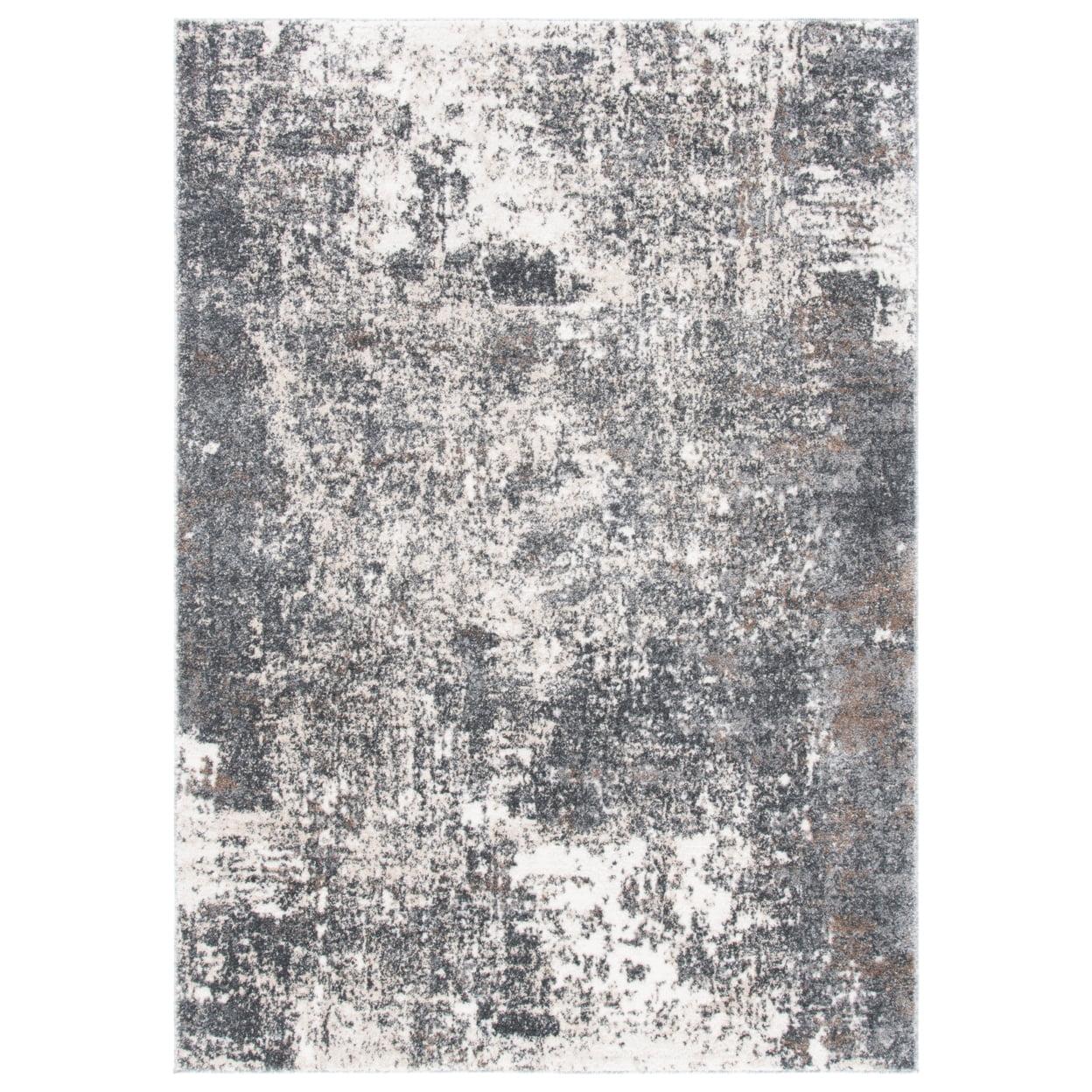 SAFAVIEH Aston Mackenzie Abstract Area Rug, Grey/Ivory, 5'3" x 7'7"