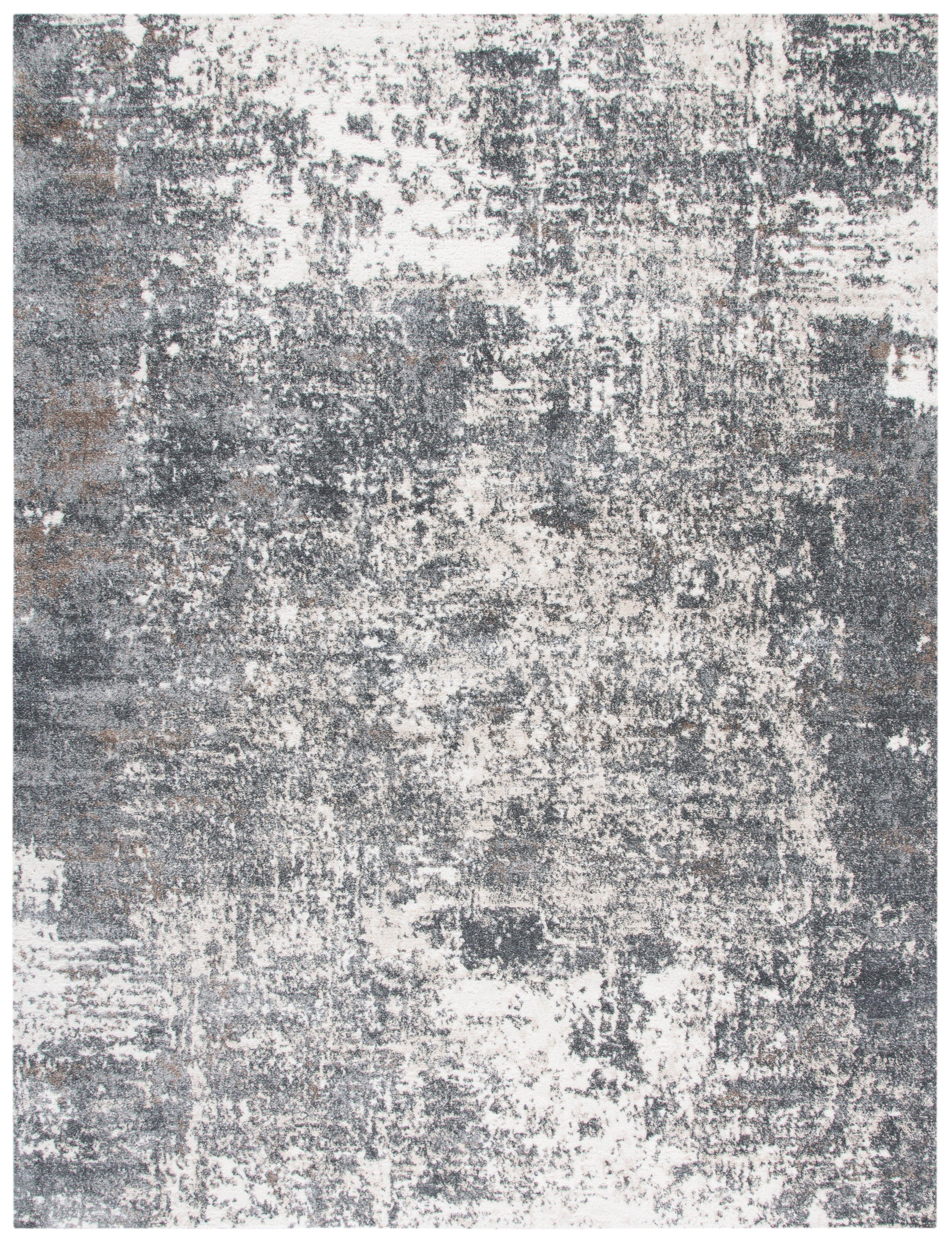 Aston ASN705 Power Loomed Indoor Area Rug - Grey/Ivory - 9'x12' - Safavieh