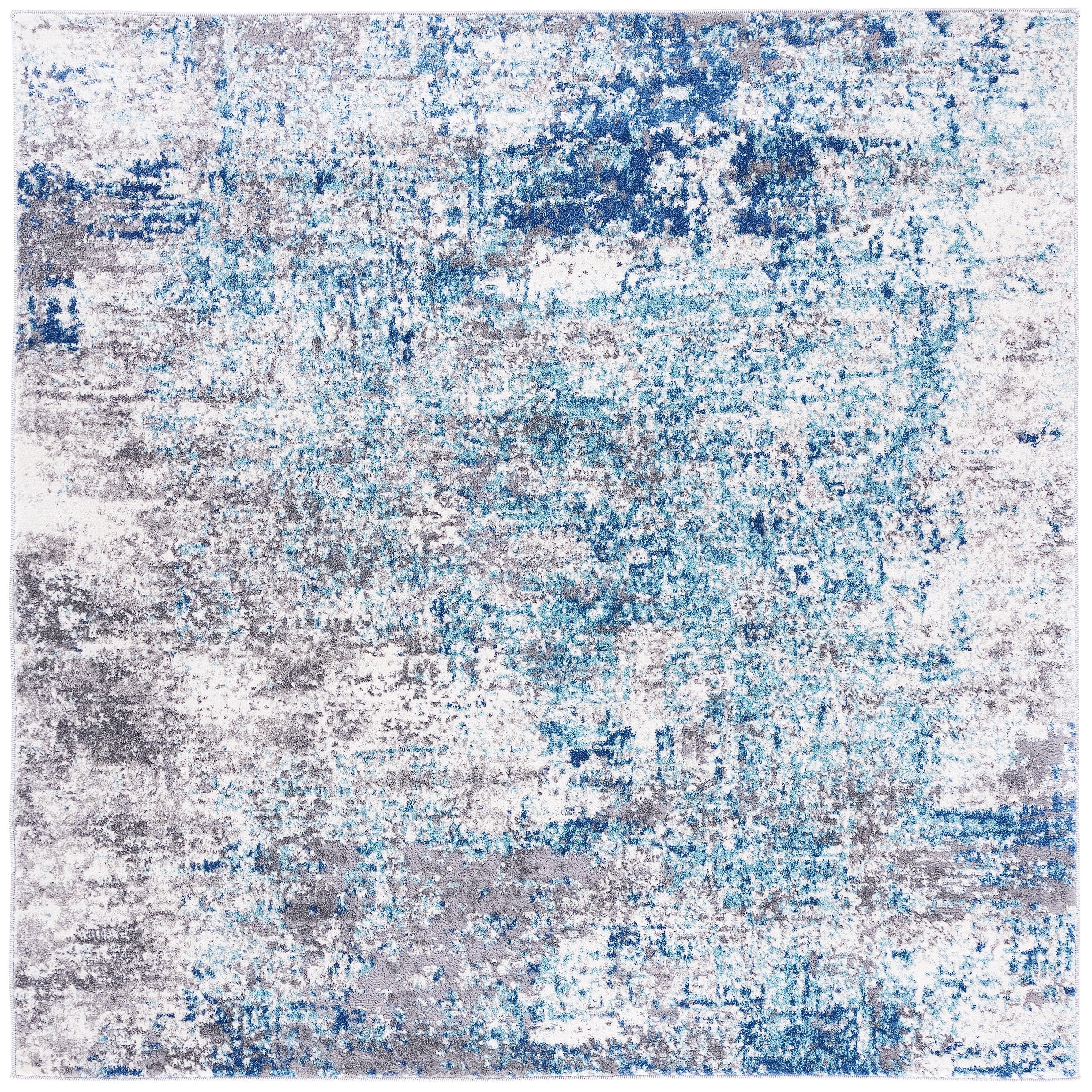 Aston ASN705 Power Loomed Indoor Accent Rug - Light Blue/Grey - 3'x3' - Safavieh