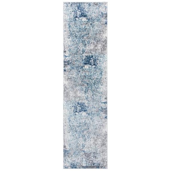 SAFAVIEH Aston Mackenzie Abstract Runner Rug, Light Blue/Grey, 2' x 15'