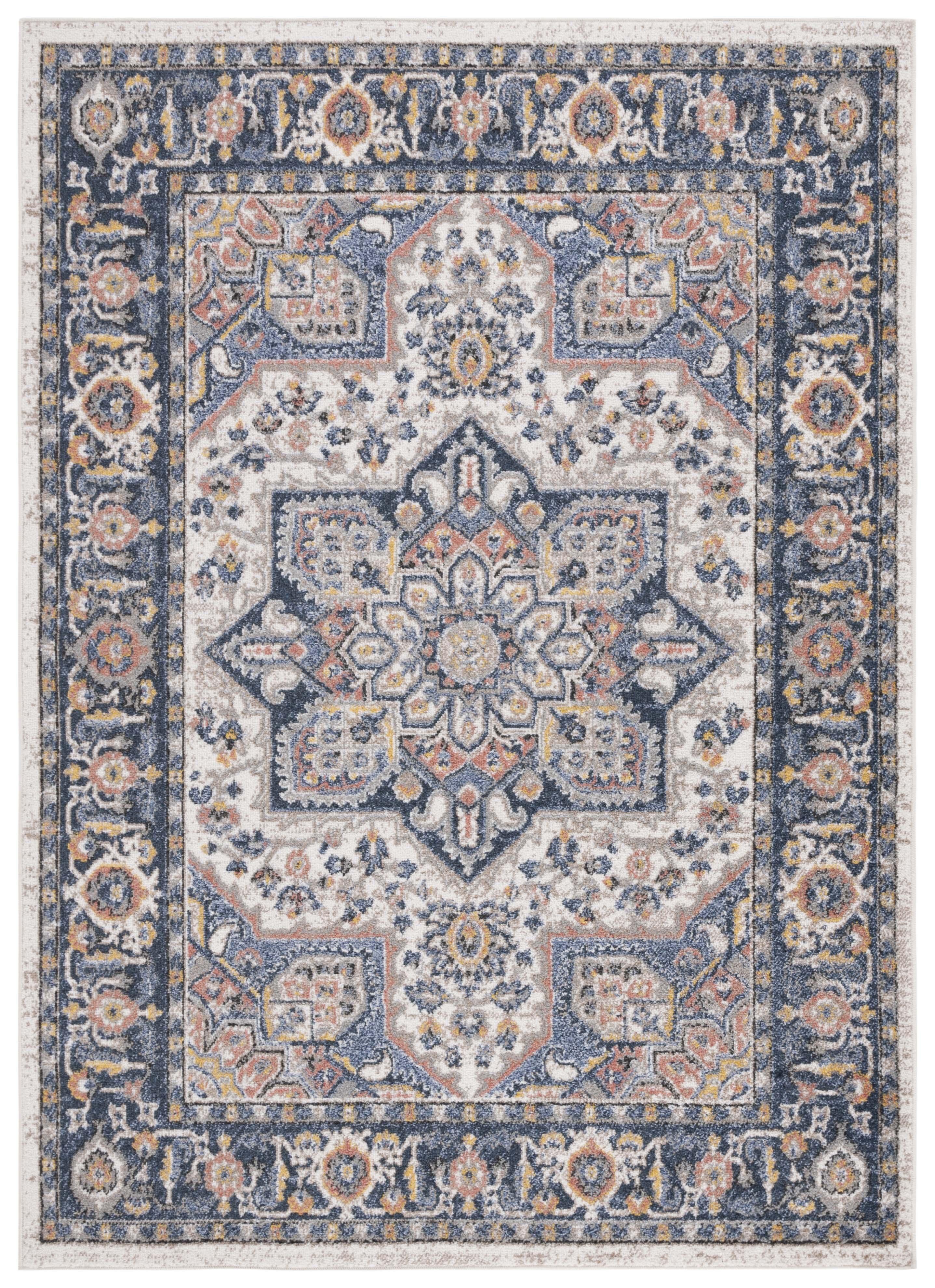 Astoria 5' x 8' Blue Synthetic Reversible Area Rug