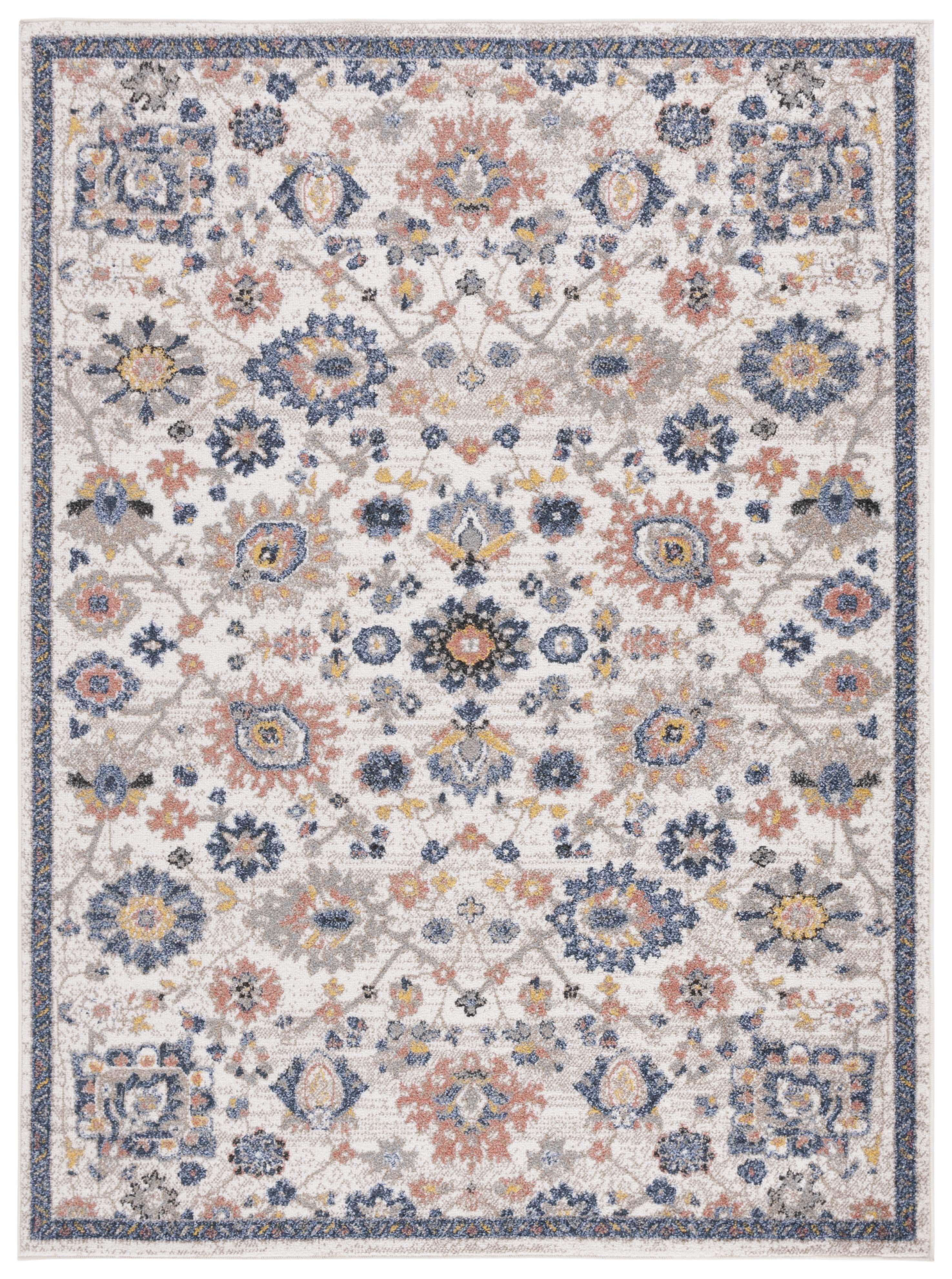 Reversible Astoria Charm Blue and Beige Synthetic 4' x 6' Rug