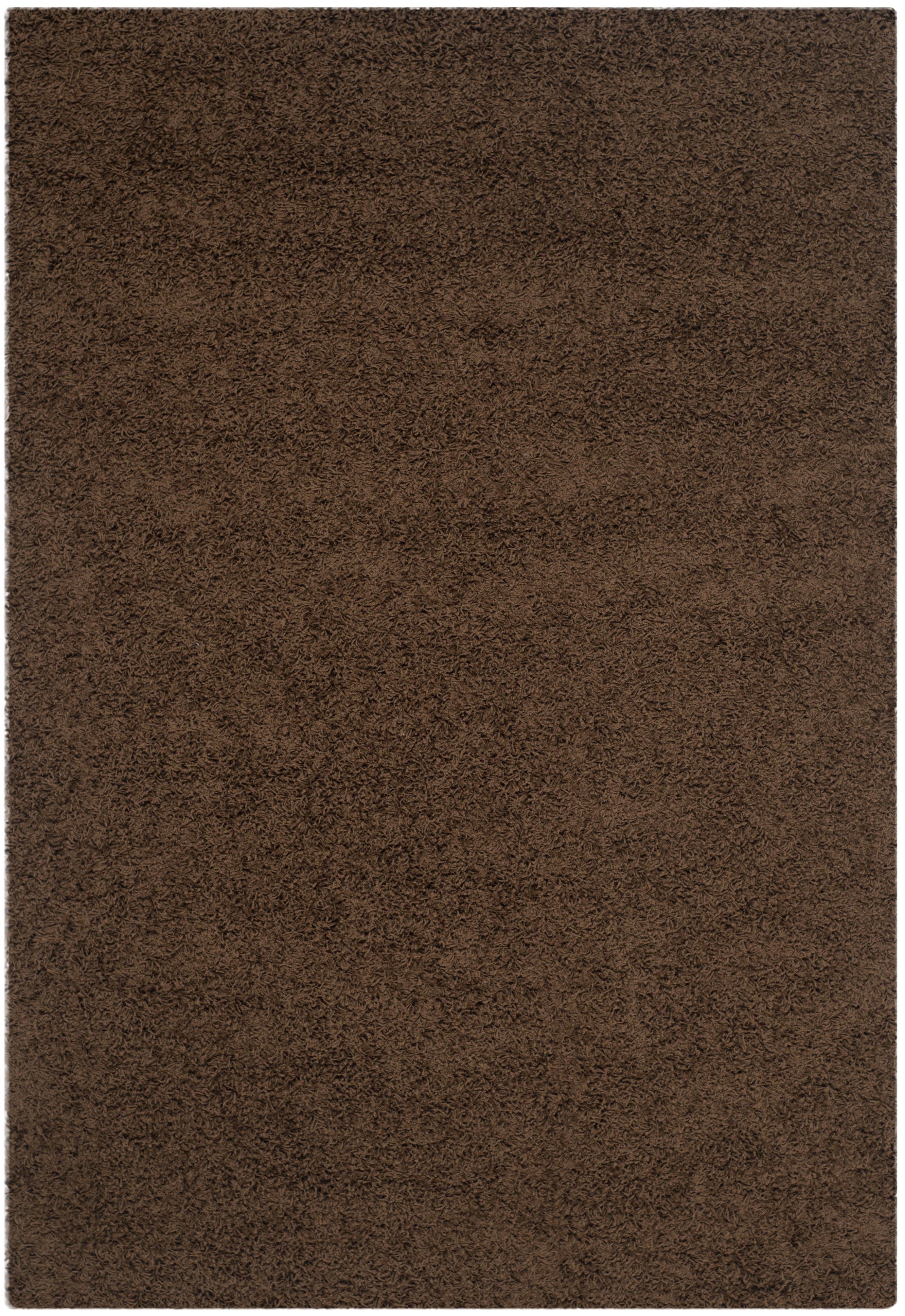 Athens Shag SGA119 Power Loomed Indoor Area Rug - Brown - 5'1"x7'6" - Safavieh