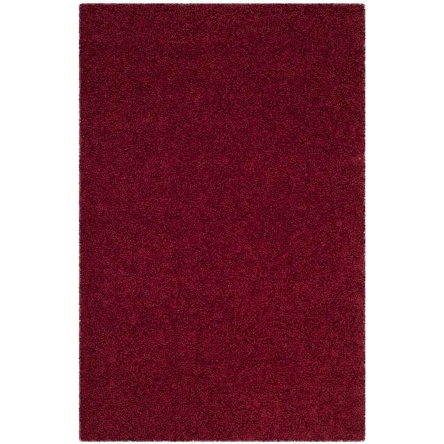 Athens Shag SGA119 Power Loomed Indoor Accent Rug - Red - 3'x5' - Safavieh