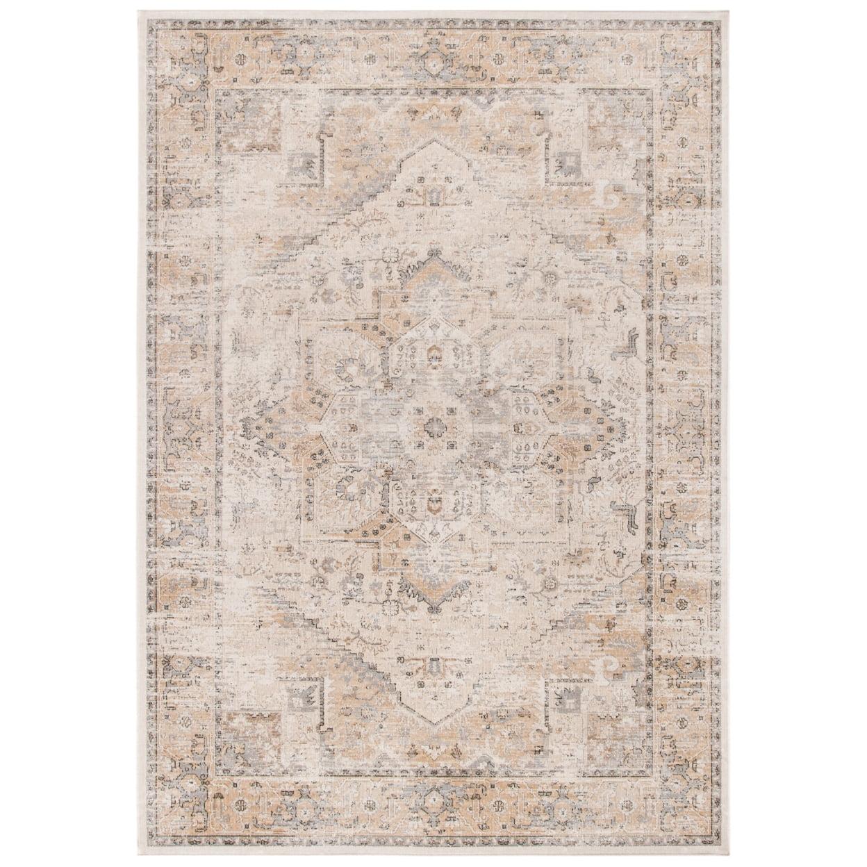 Atlas Camel & Stone Easy-Care Viscose Area Rug - 3'3" x 5'3"