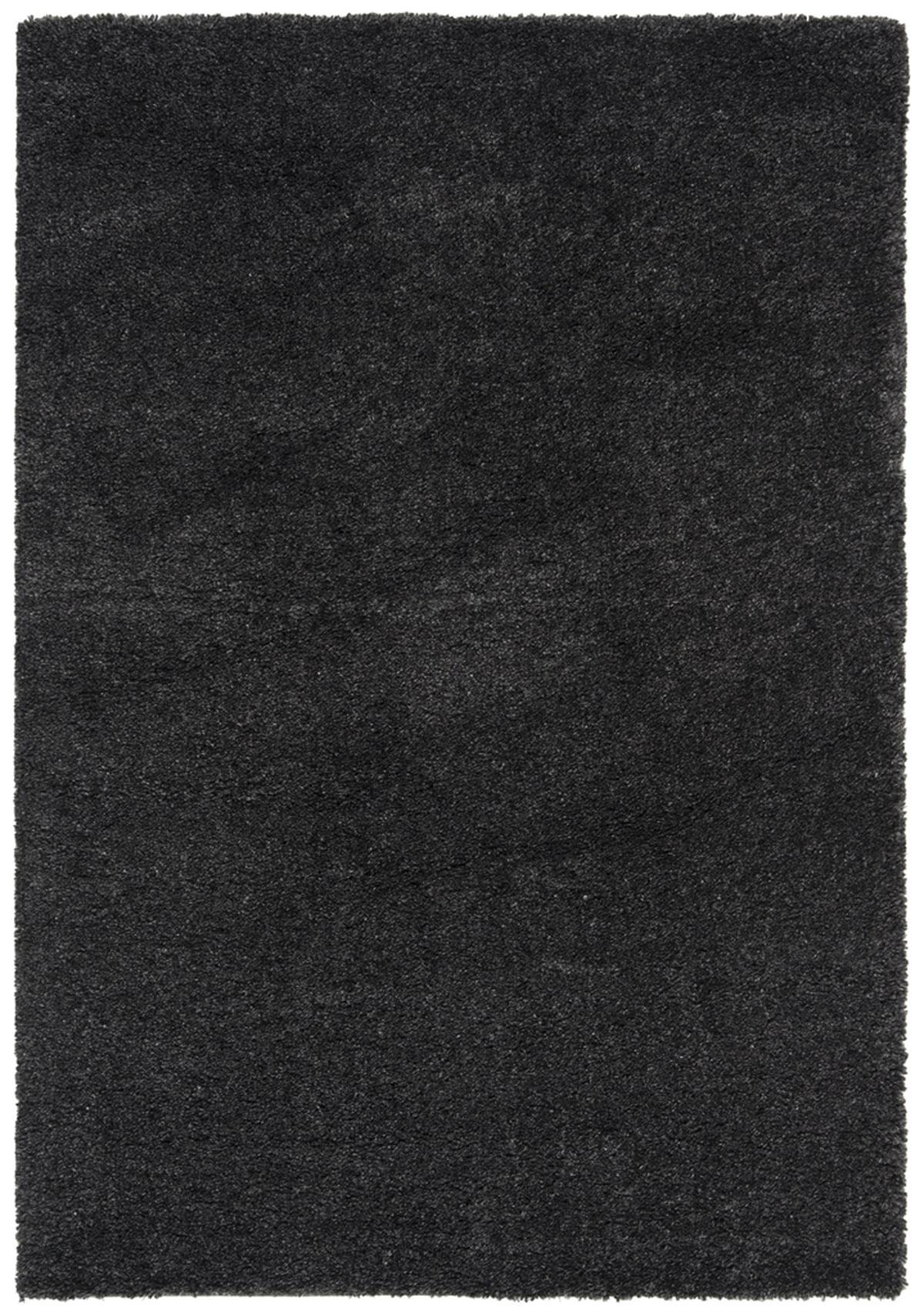 SAFAVIEH August Carlene Solid Plush Shag Area Rug, Charcoal, 10' x 14'