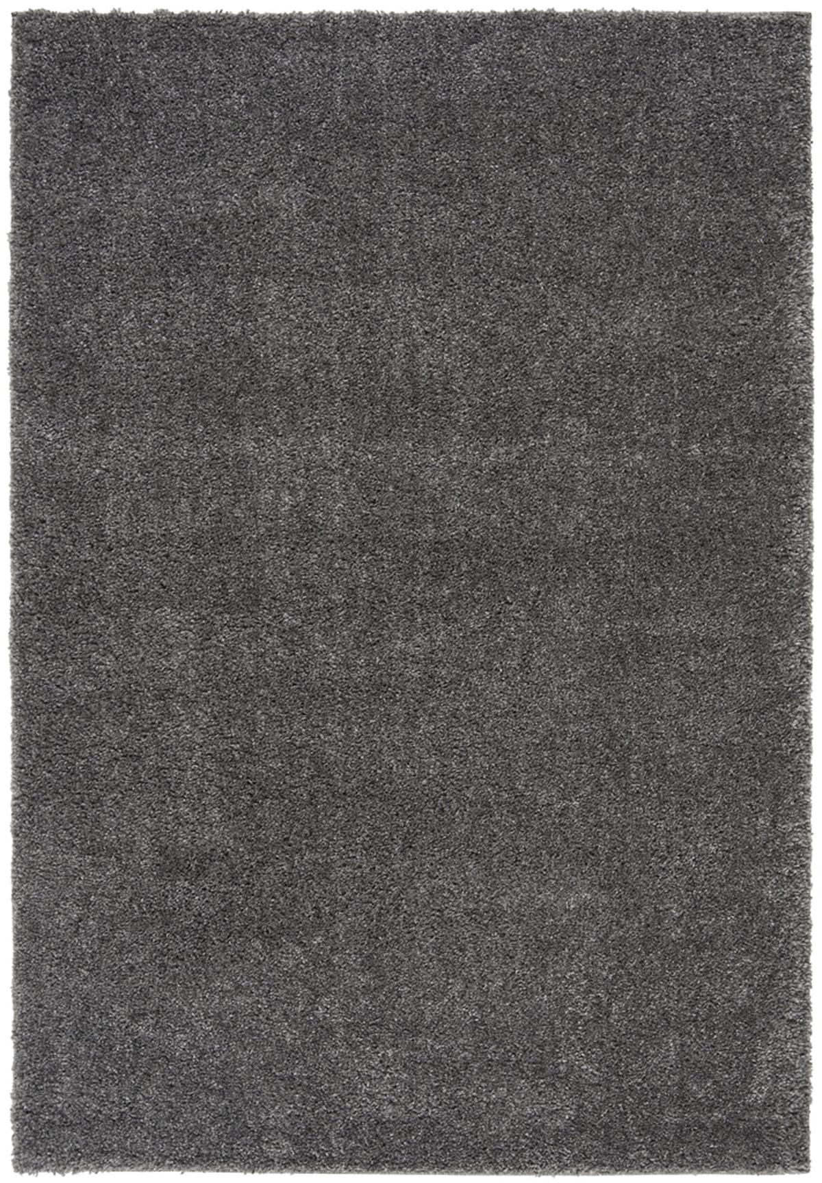 SAFAVIEH August Carlene Solid Plush Shag Area Rug, Grey, 12' x 15'