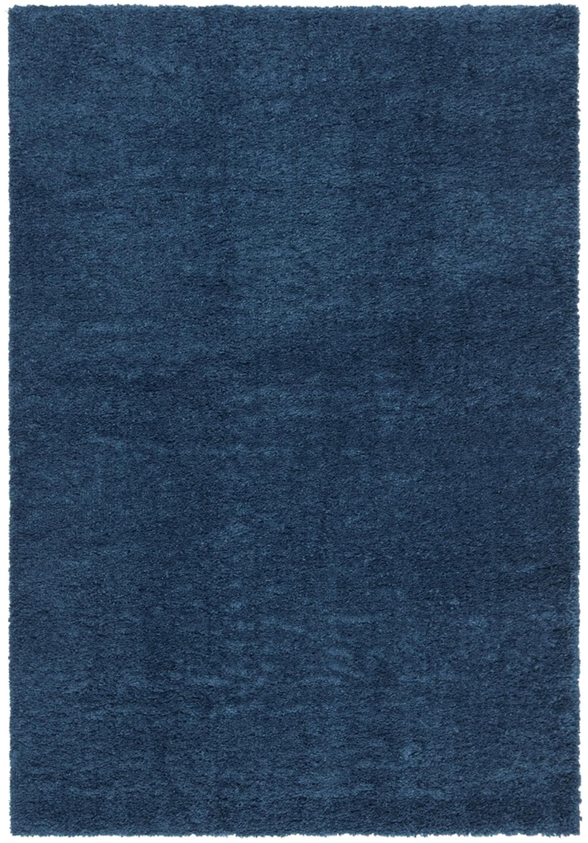 SAFAVIEH August Carlene Solid Plush Shag Area Rug, Navy, 10' x 14'