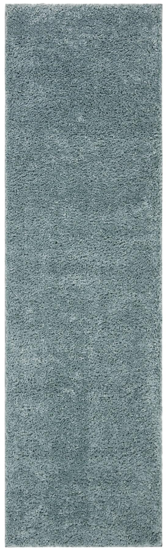 SAFAVIEH August Carlene Solid Plush Shag Runner Rug, Aqua, 2'3" x 8'